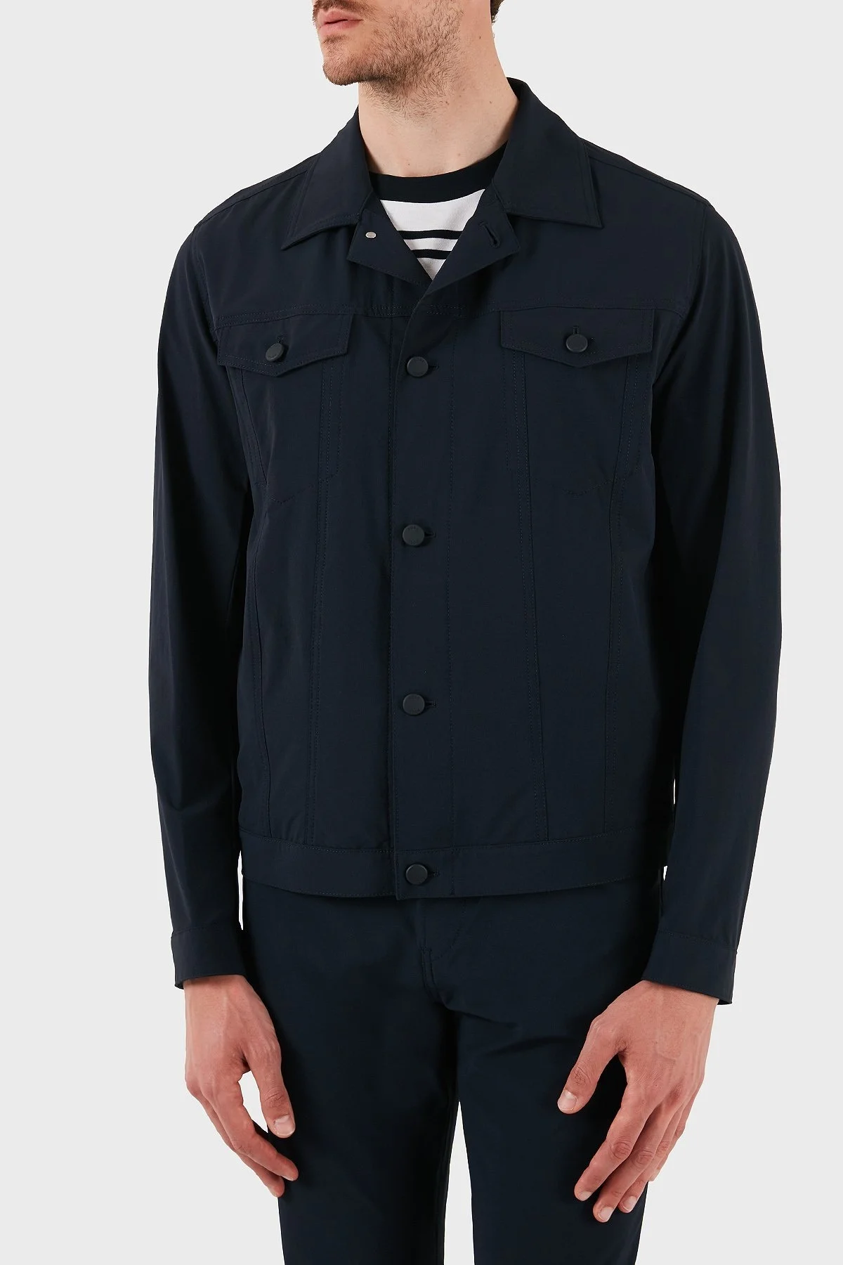 Boss Relaxed Fit Uzun Kollu Cepli Düğmeli Erkek Ceket 50538639 404 LACİVERT - 1