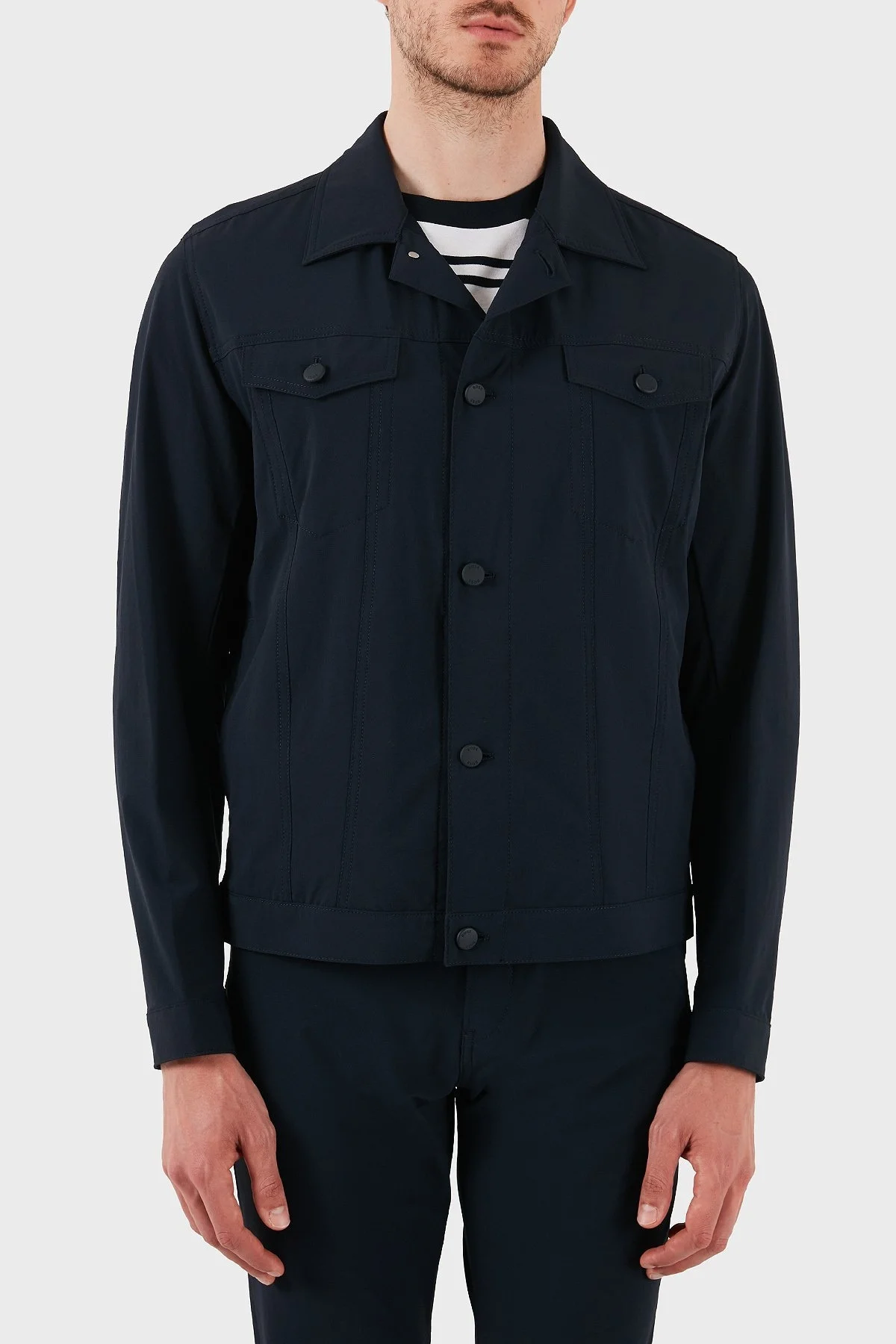 Boss Relaxed Fit Uzun Kollu Cepli Düğmeli Erkek Ceket 50538639 404 LACİVERT - 4