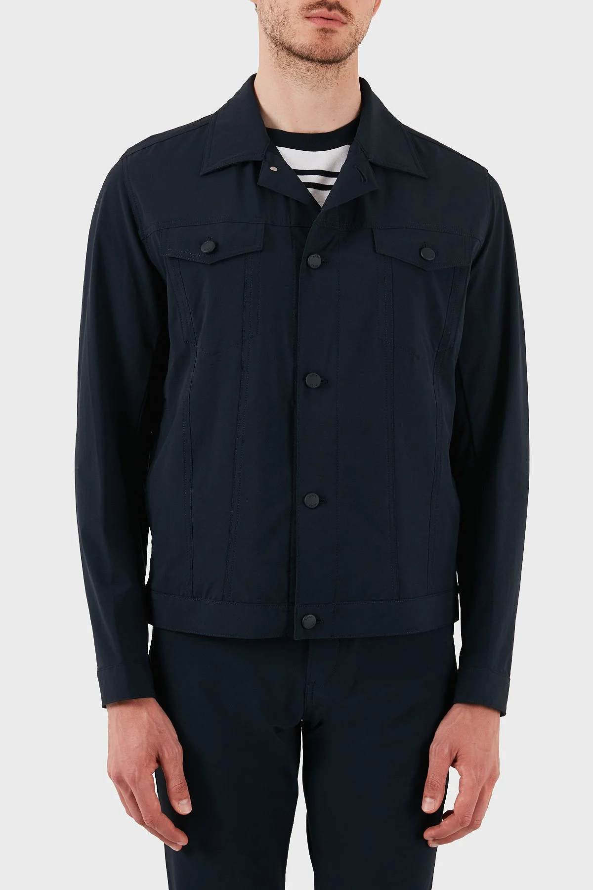 Boss Relaxed Fit Uzun Kollu Cepli Düğmeli Erkek Ceket 50538639 404 LACİVERT - 4