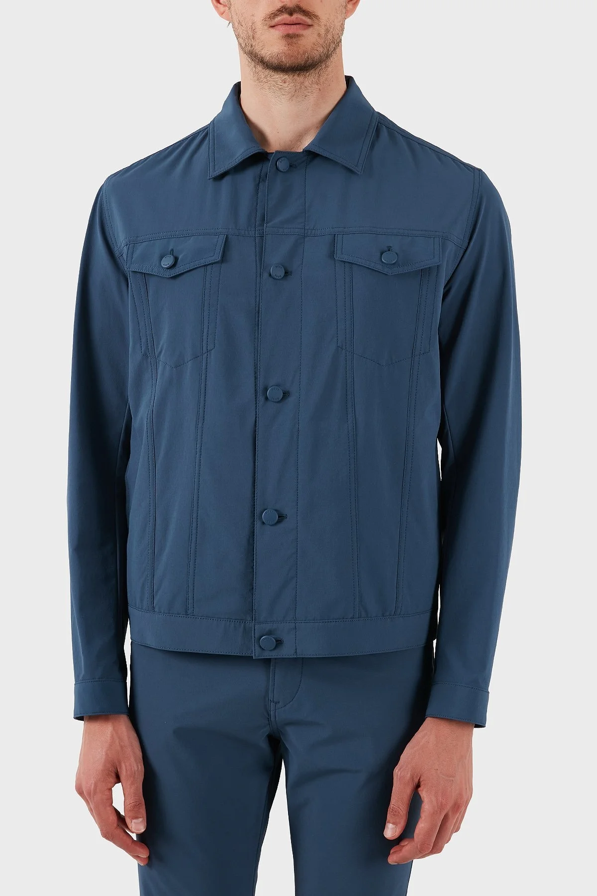 Boss Relaxed Fit Uzun Kollu Cepli Düğmeli Erkek Ceket 50538639 425 LACİVERT - 1