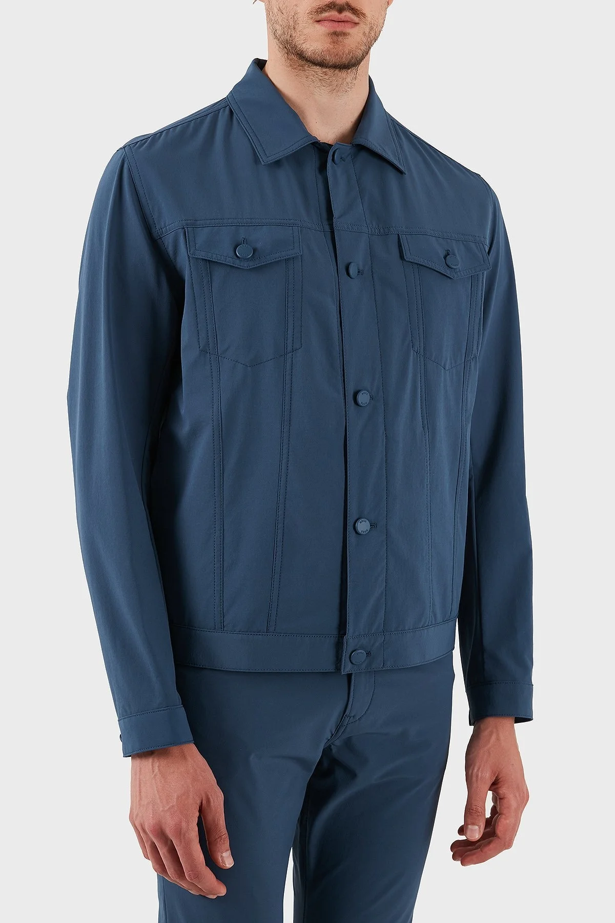 Boss Relaxed Fit Uzun Kollu Cepli Düğmeli Erkek Ceket 50538639 425 LACİVERT - 5