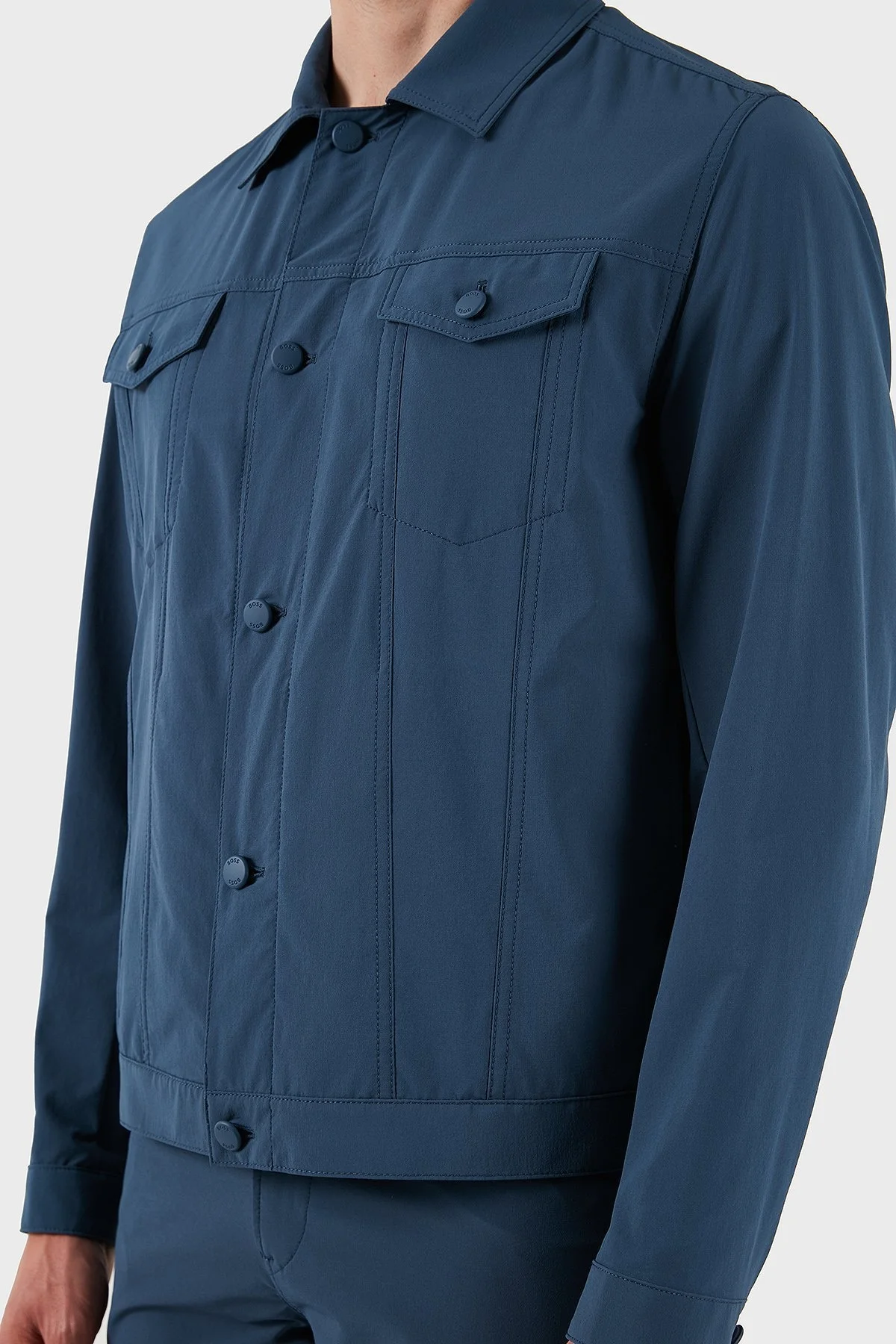 Boss Relaxed Fit Uzun Kollu Cepli Düğmeli Erkek Ceket 50538639 425 LACİVERT - 6