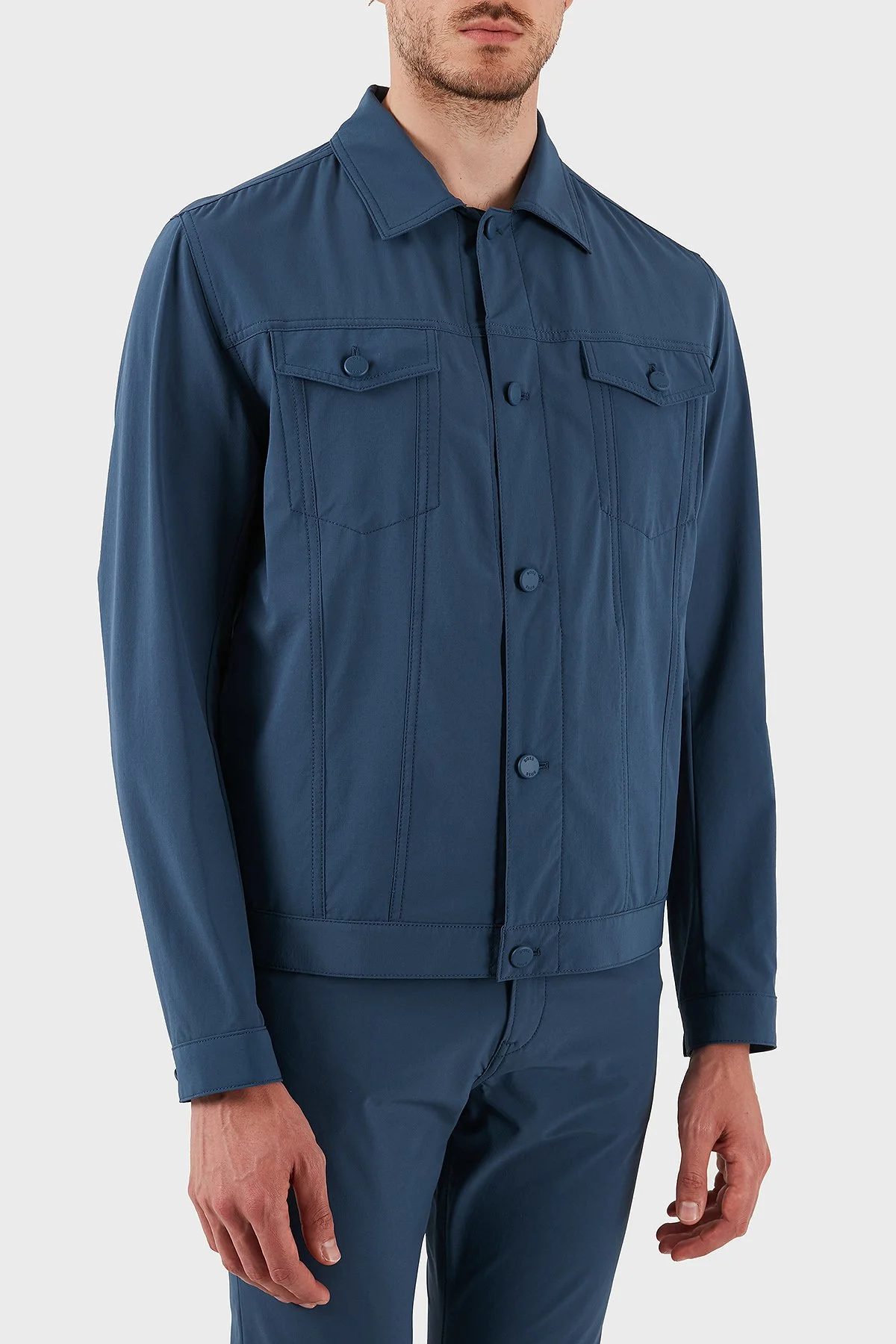 Boss Relaxed Fit Uzun Kollu Cepli Düğmeli Erkek Ceket 50538639 425 LACİVERT - 5