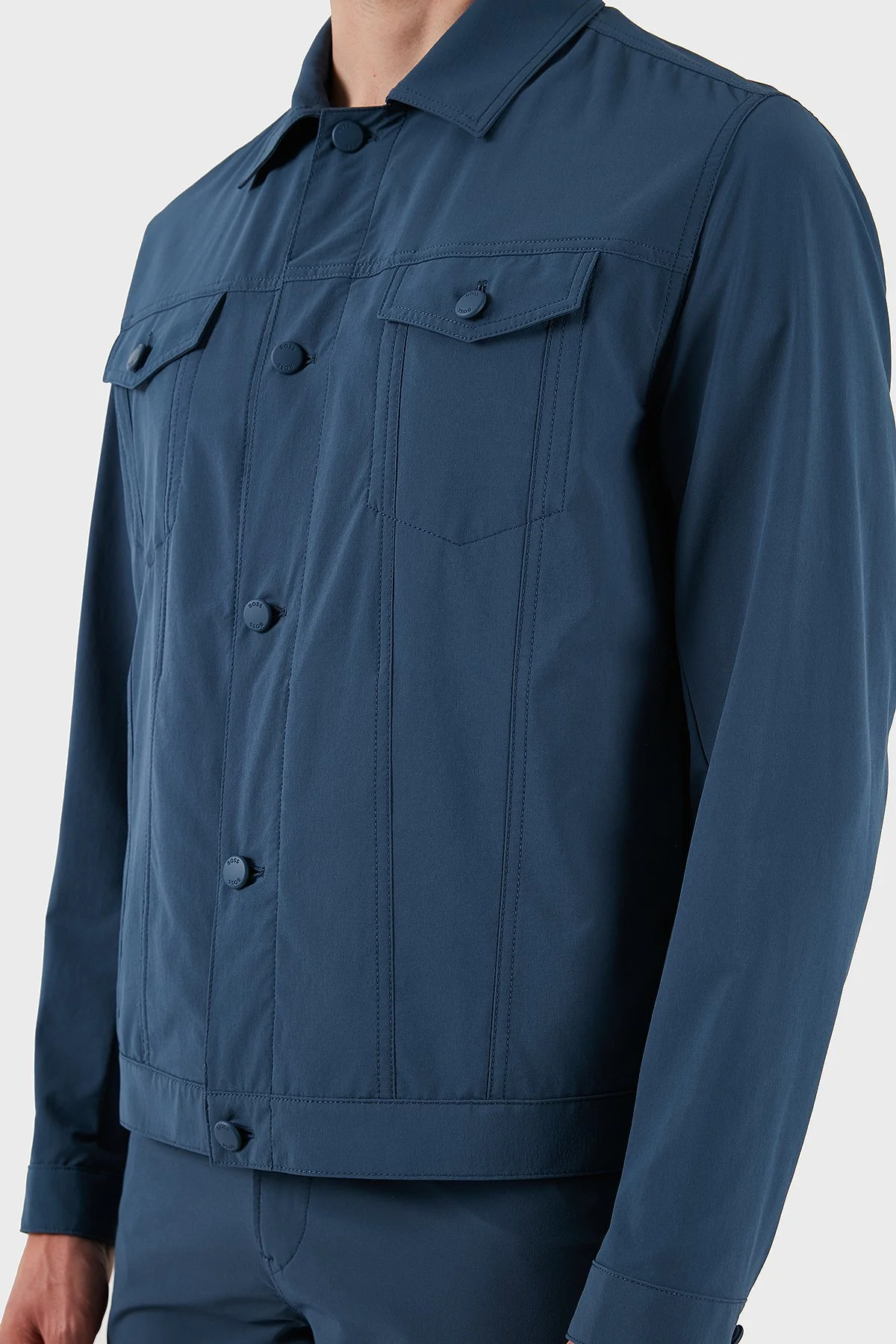 Boss Relaxed Fit Uzun Kollu Cepli Düğmeli Erkek Ceket 50538639 425 LACİVERT - 6