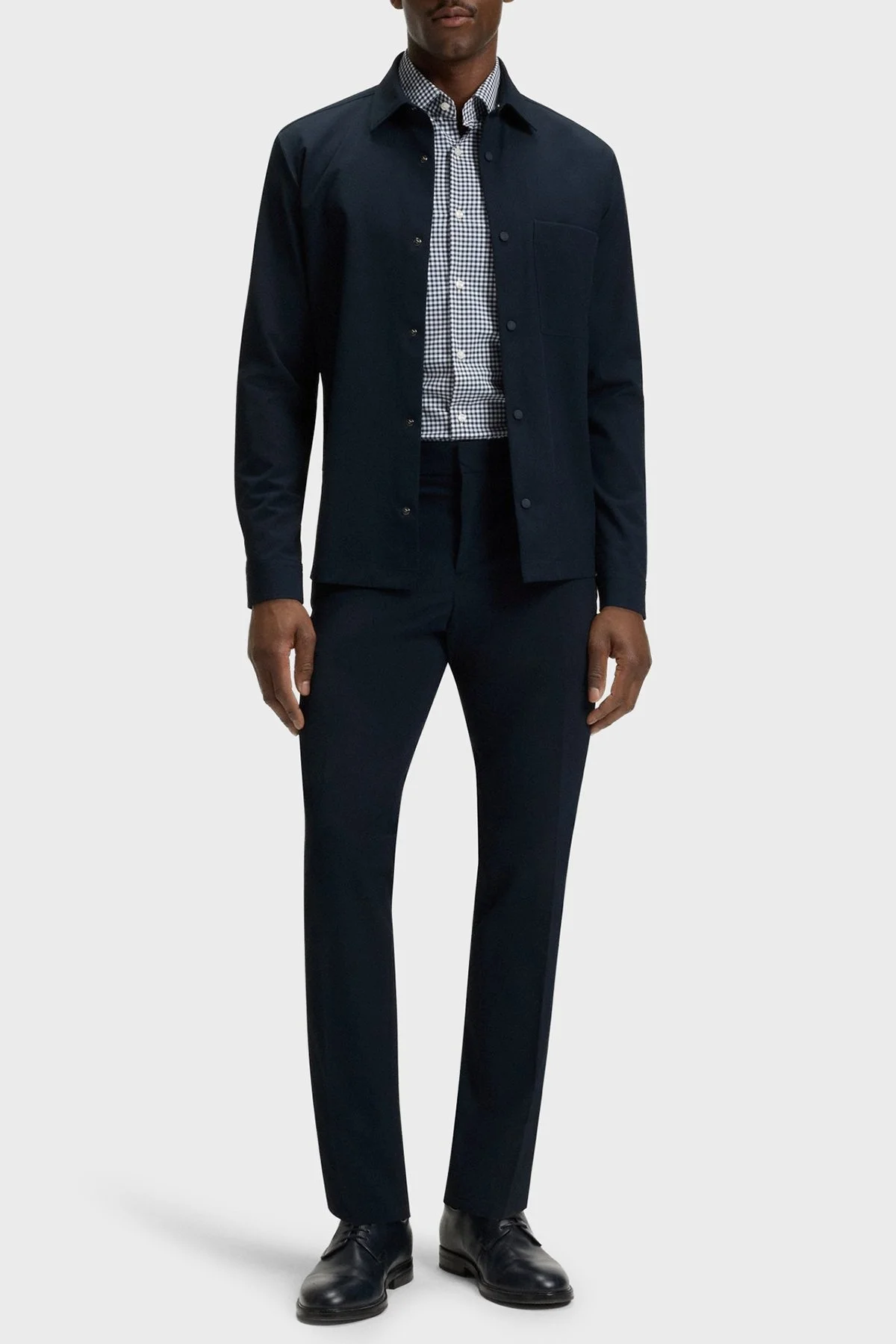 Boss Relaxed Fit Yaka Göğüs Cepli Uzun Kollu Erkek Gömlek 50545325 404 LACİVERT - 2