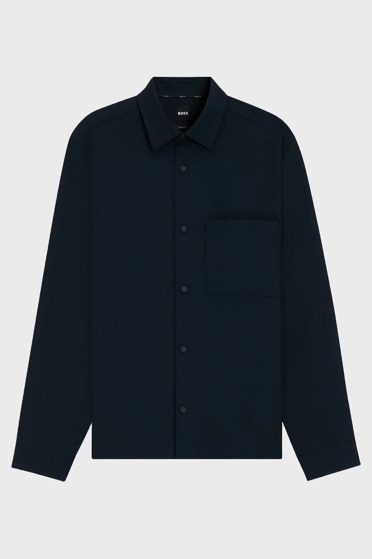 Boss Relaxed Fit Yaka Göğüs Cepli Uzun Kollu Erkek Gömlek 50545325 404 LACİVERT - 6