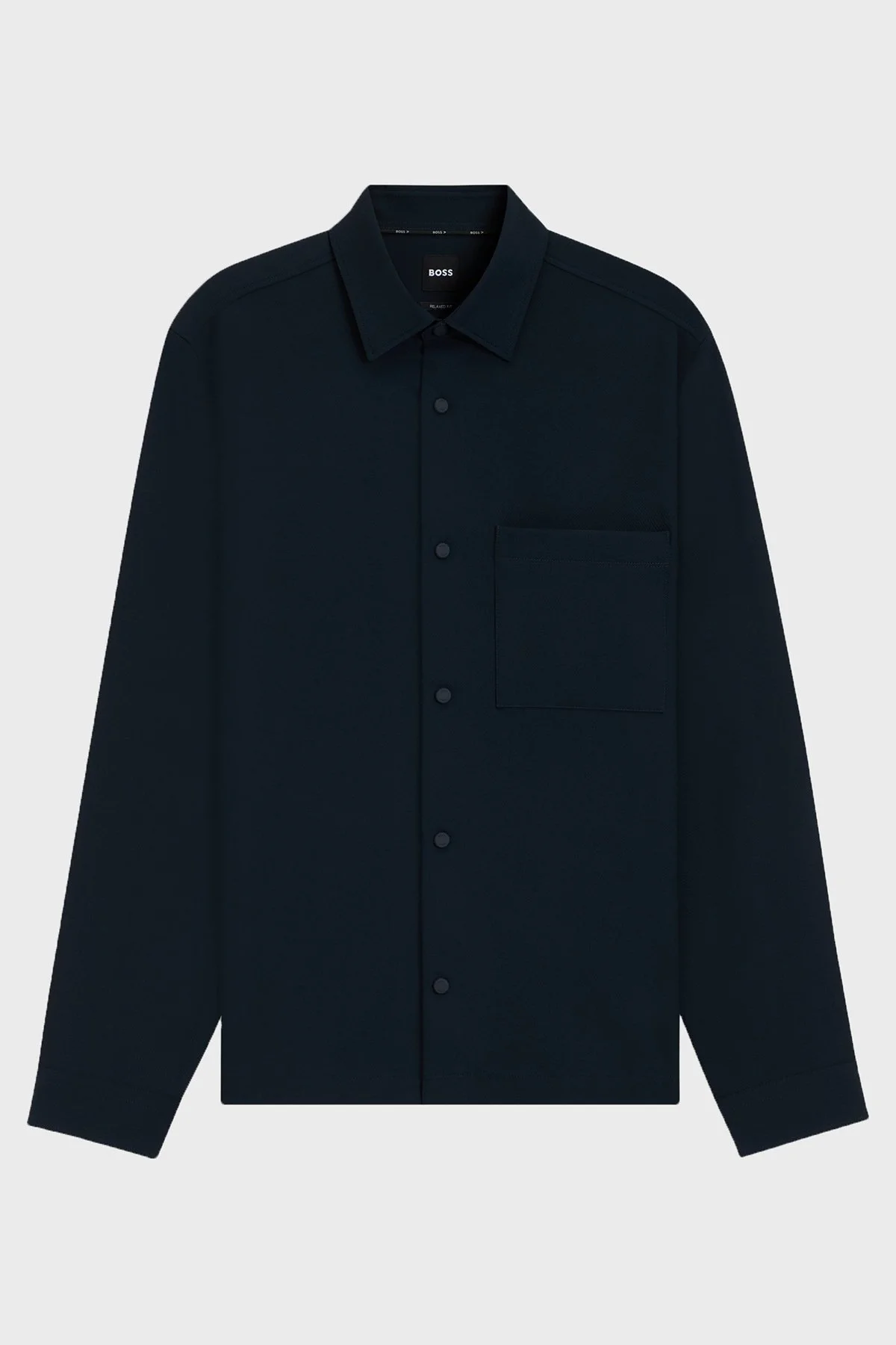 Boss Relaxed Fit Yaka Göğüs Cepli Uzun Kollu Erkek Gömlek 50545325 404 LACİVERT - 6