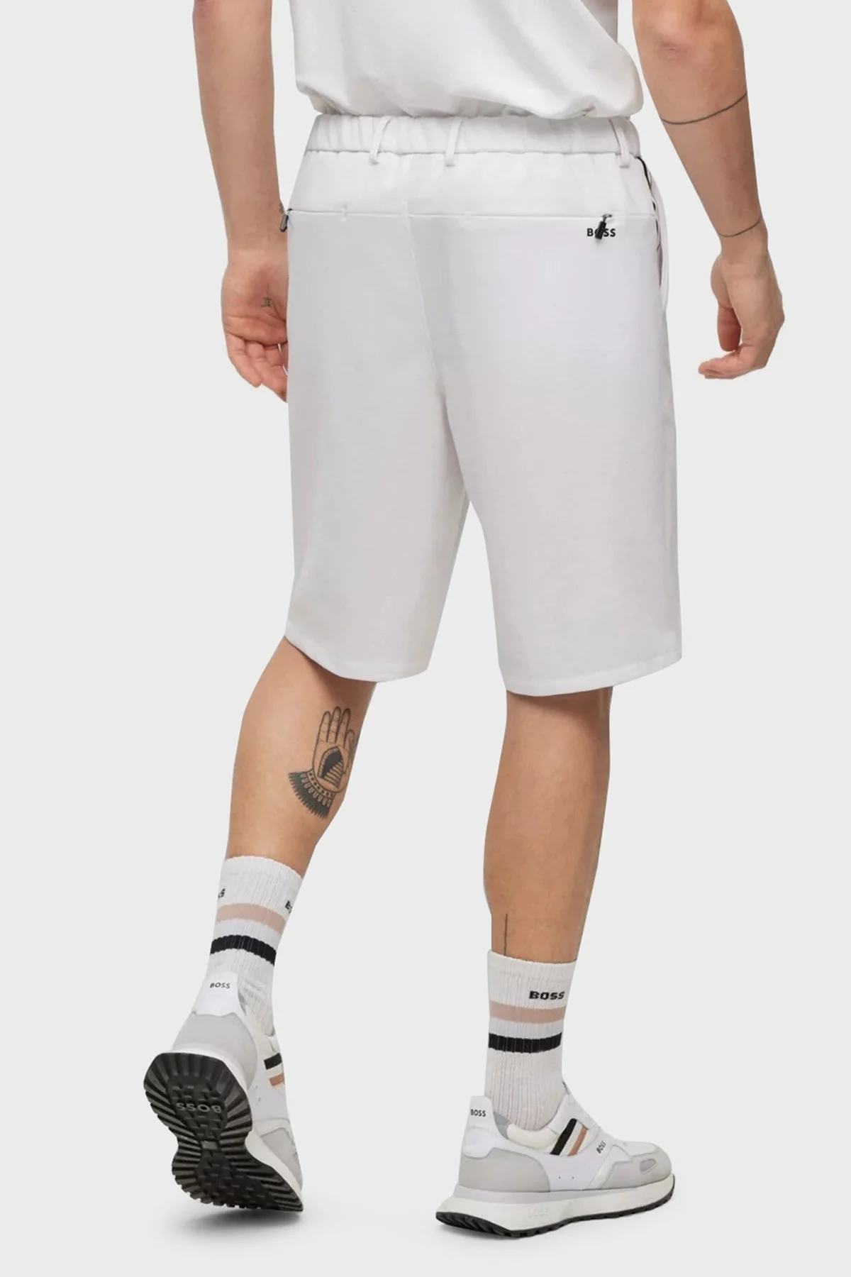 Boss Relaxed Fit Yüksek Bel Cepli Erkek Short 50487567 100 BEYAZ - 3