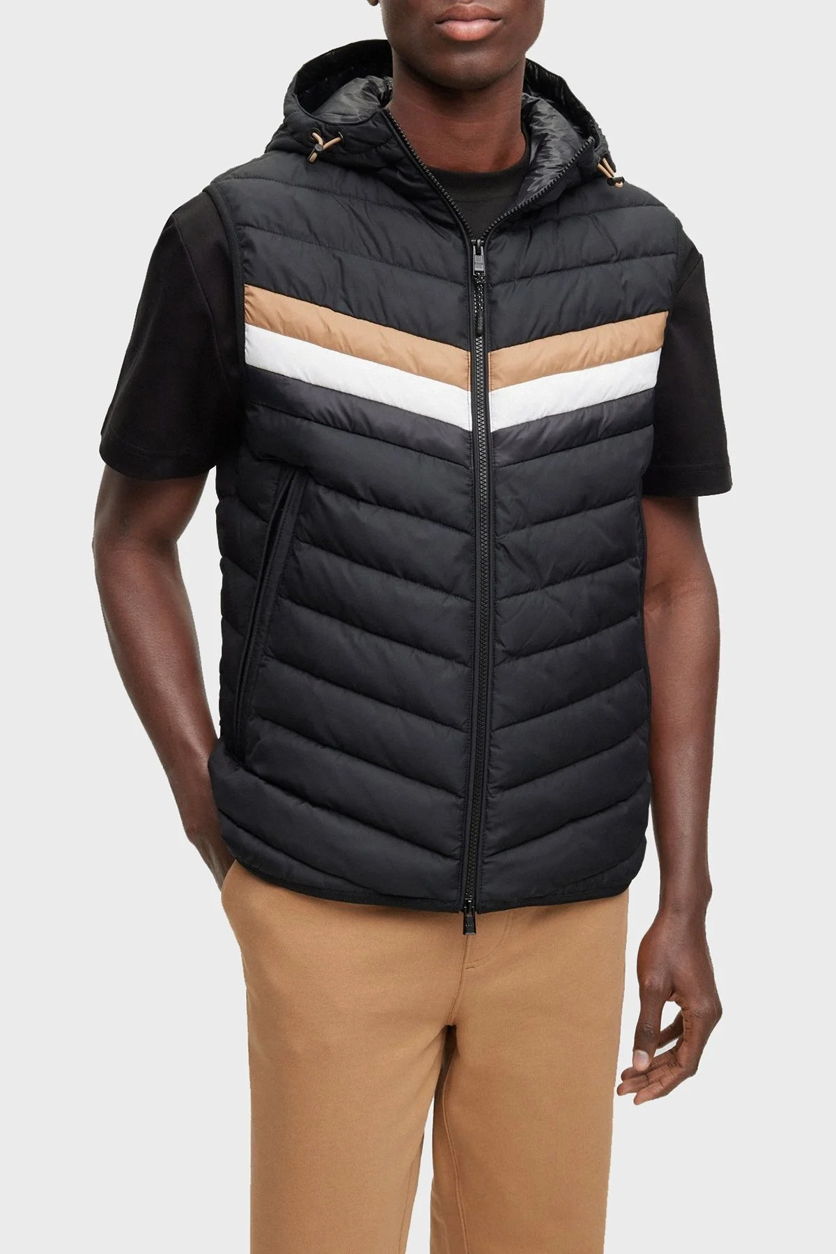 Boss Renk Bloklu Cepli Su Tutmaz Regular Fit Erkek Yelek 50488272 001 SİYAH - 1