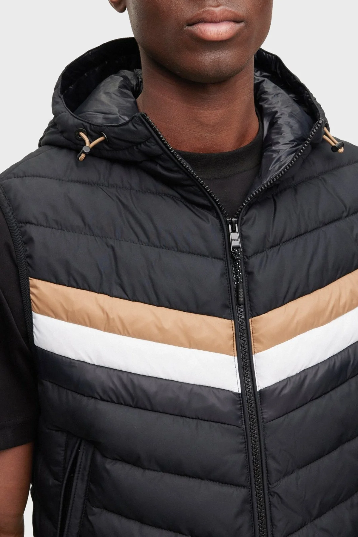 Boss Renk Bloklu Cepli Su Tutmaz Regular Fit Erkek Yelek 50488272 001 SİYAH - 2