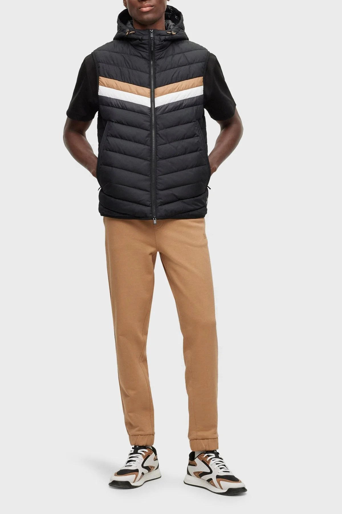 Boss Renk Bloklu Cepli Su Tutmaz Regular Fit Erkek Yelek 50488272 001 SİYAH - 3