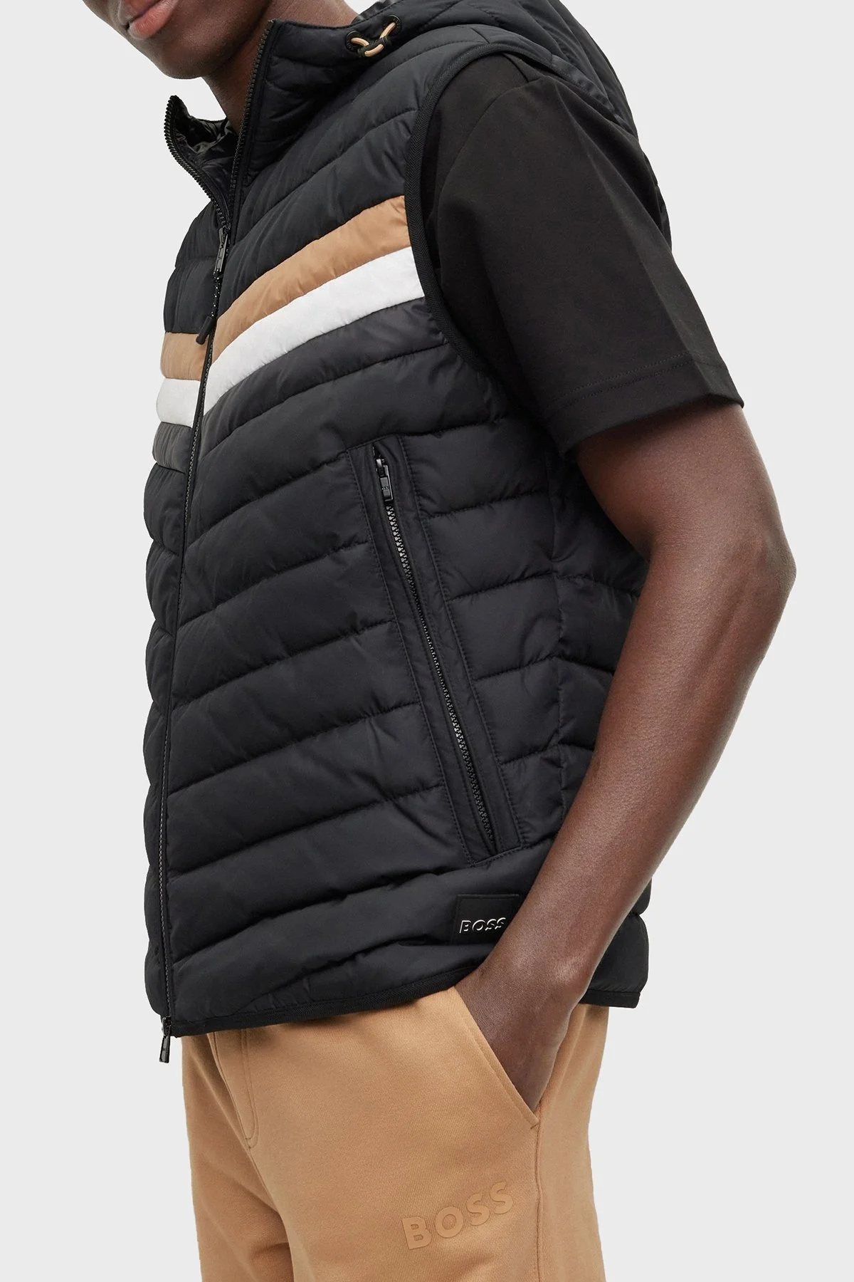 Boss Renk Bloklu Cepli Su Tutmaz Regular Fit Erkek Yelek 50488272 001 SİYAH - 5