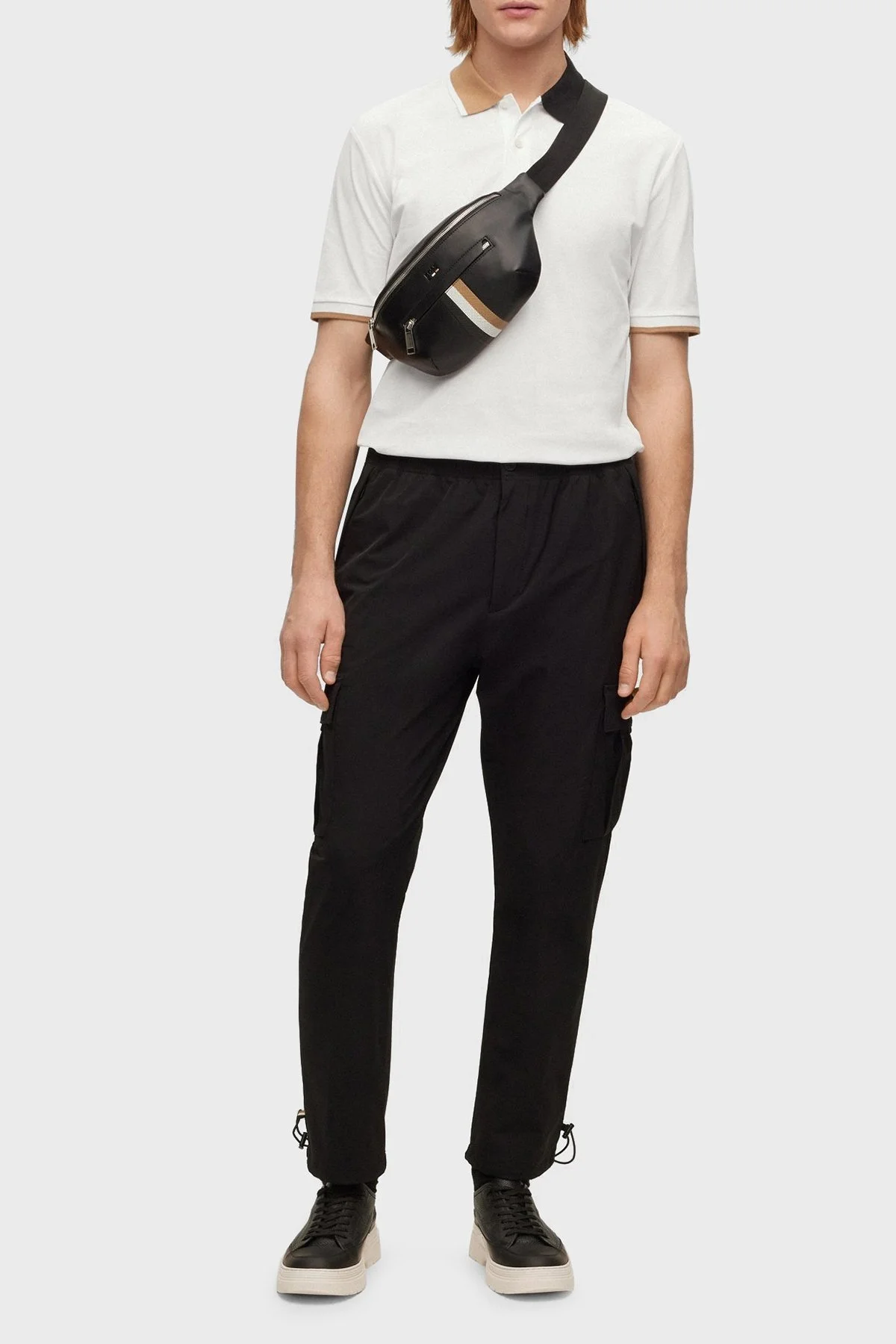 Boss Renk Bloklu Pamuklu Regular Fit Düğmeli Erkek Polo T Shirt 50488275 100 BEYAZ - 8