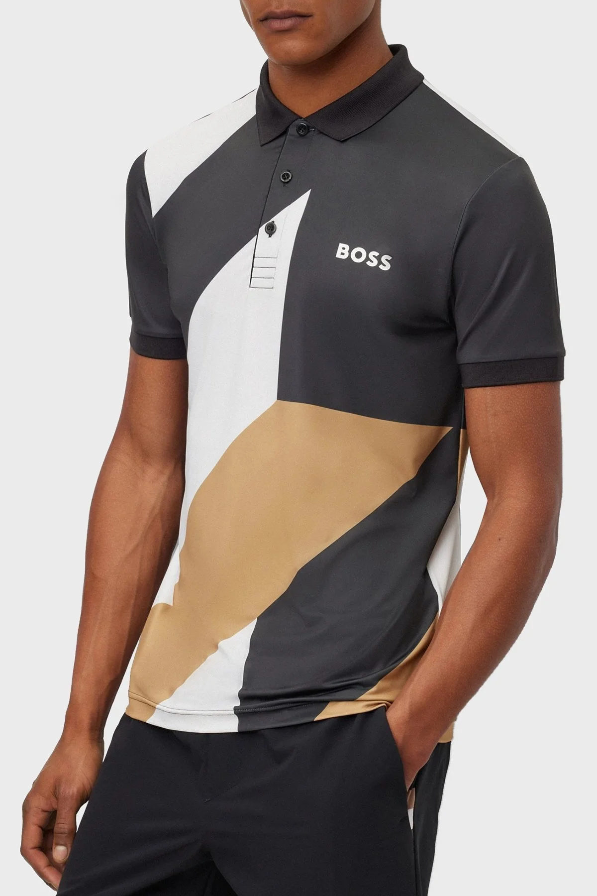Boss Renk Bloklu Slim Fit Erkek Polo Yaka T Shirt 50497551 001 SİYAH - 2