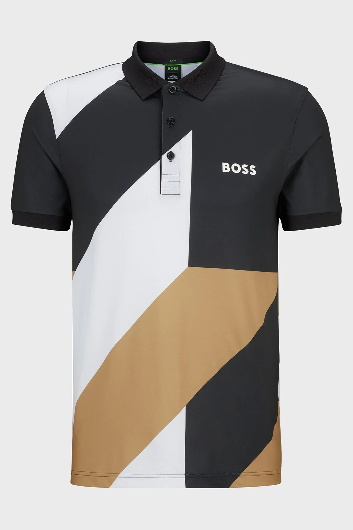Boss Renk Bloklu Slim Fit Erkek Polo Yaka T Shirt 50497551 001 SİYAH - 5