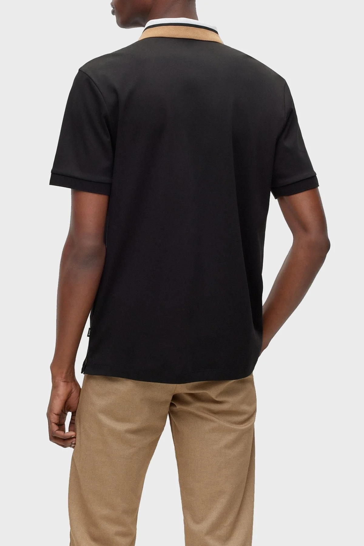 Boss Renk Bloklu Yakalı Regular Fit % 100 Pamuk Erkek Polo T Shirt 50481614 001 SİYAH - 3