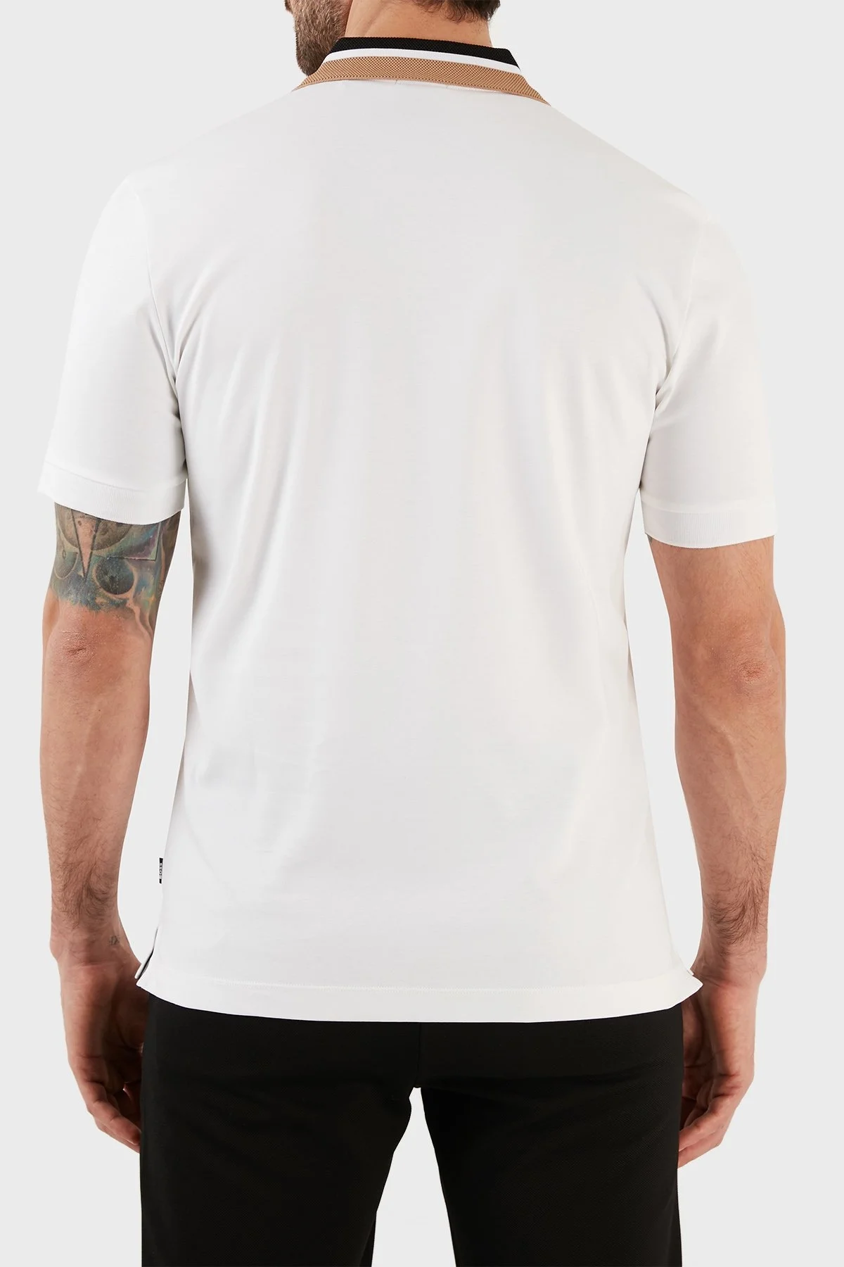 Boss Renk Bloklu Yakalı Regular Fit % 100 Pamuk Erkek Polo T Shirt 50481614 100 BEYAZ - 5