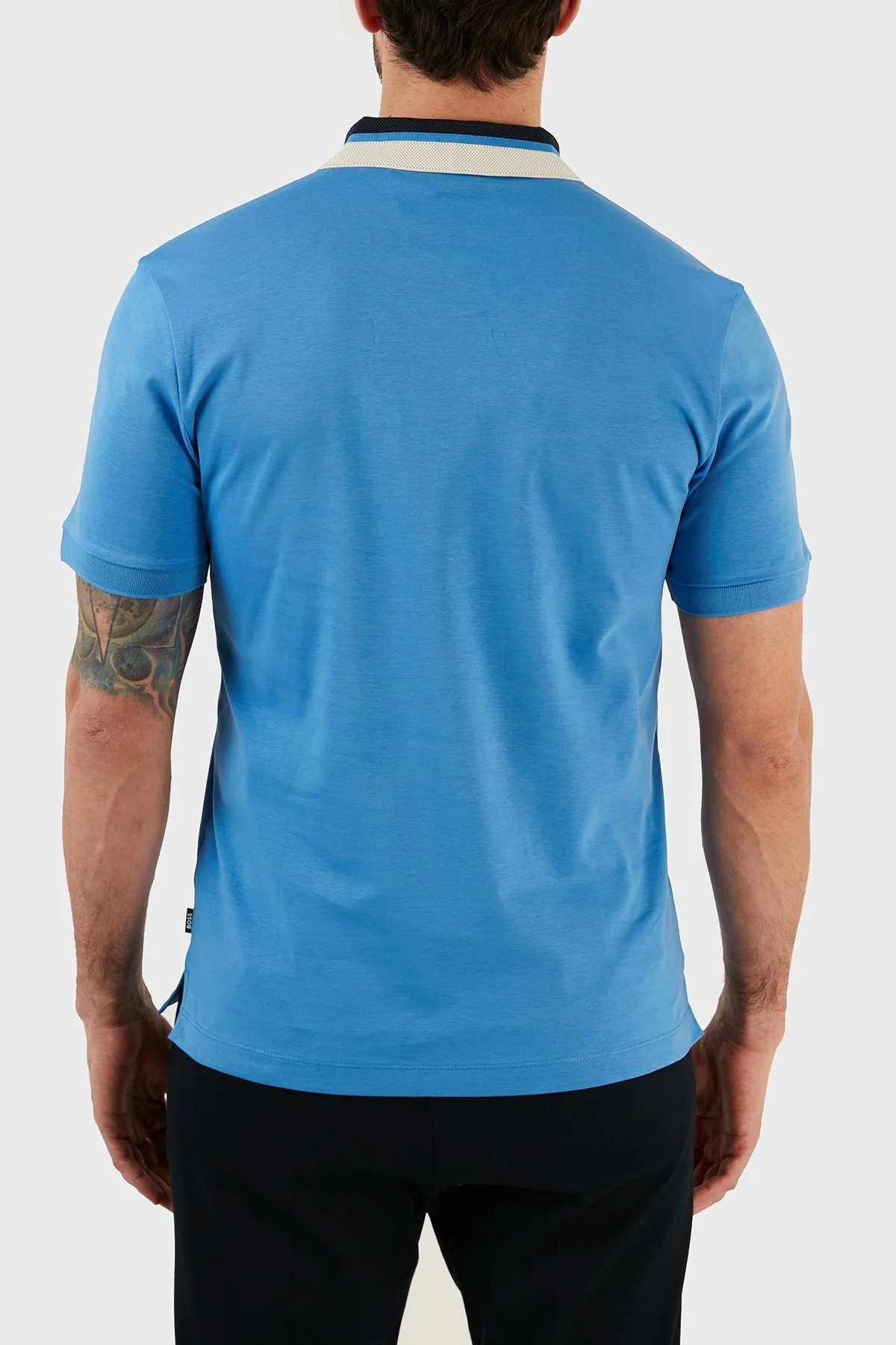 Boss Renk Bloklu Yakalı Regular Fit % 100 Pamuk Erkek Polo T Shirt 50481614 420 MAVİ - 5