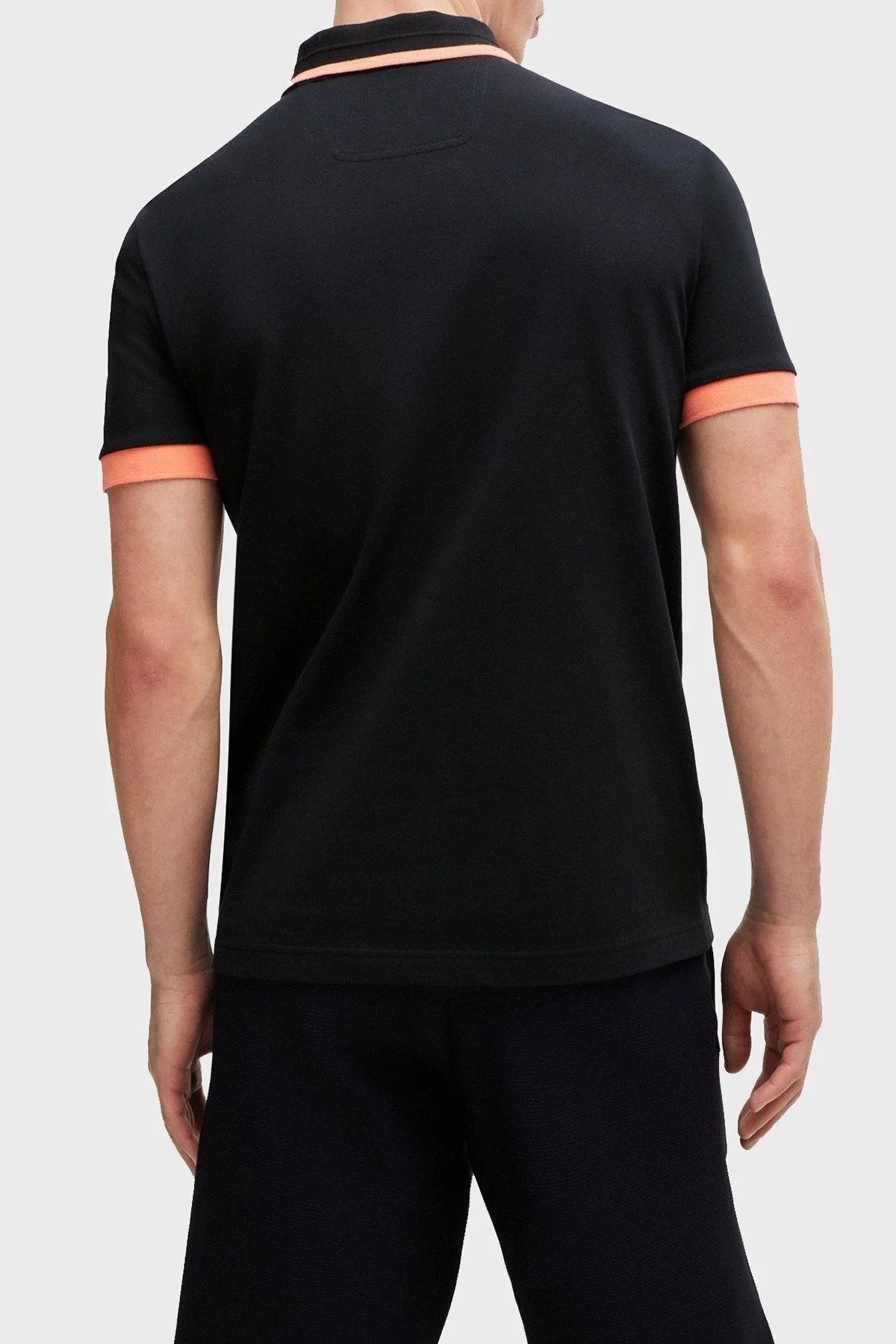 Boss Şeritli % 100 Pamuk Regular Fit Düğmeli Erkek Polo Yaka T Shirt 50512995 001 SİYAH - 8