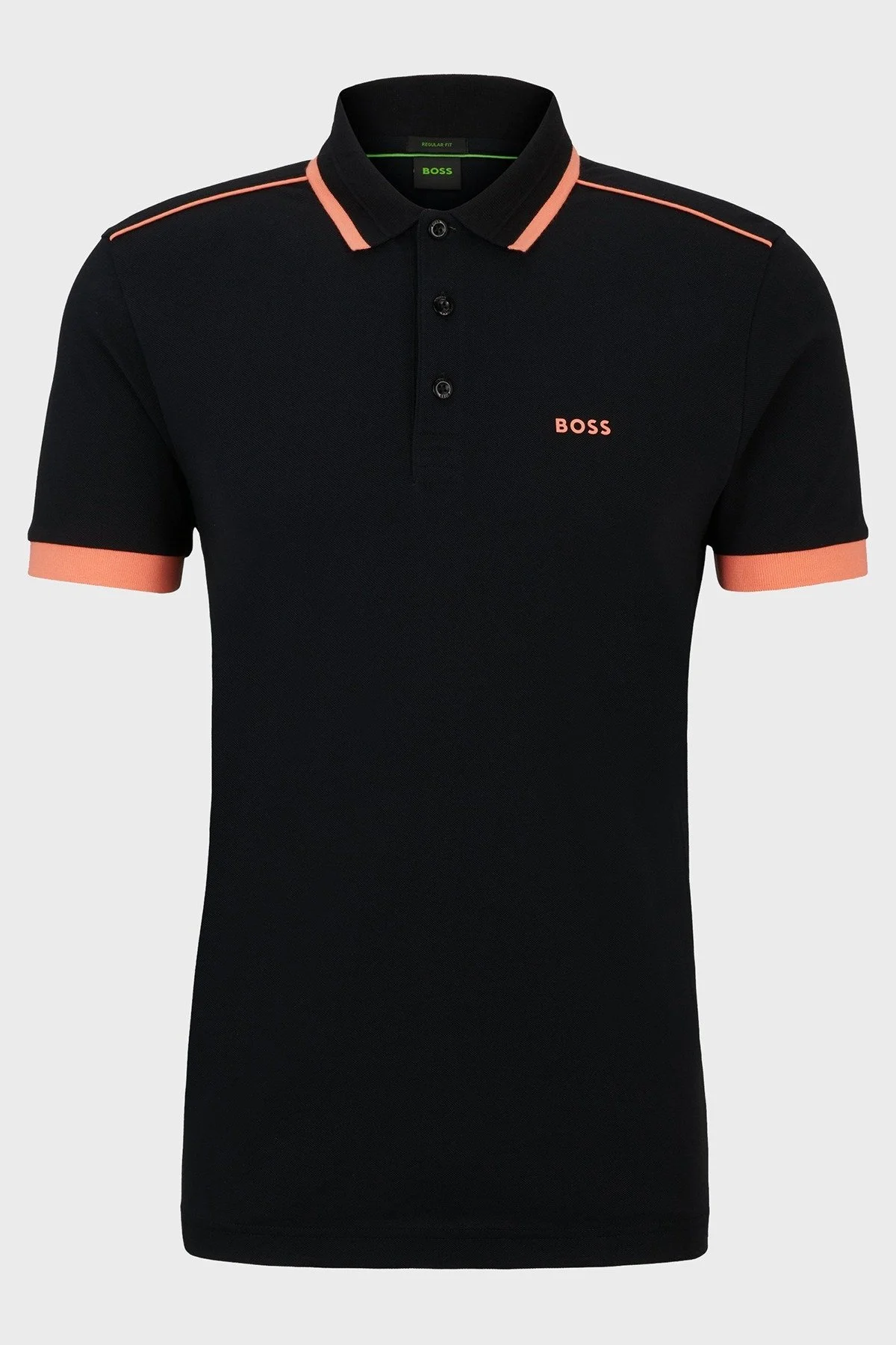Boss Şeritli % 100 Pamuk Regular Fit Düğmeli Erkek Polo Yaka T Shirt 50512995 001 SİYAH - 5