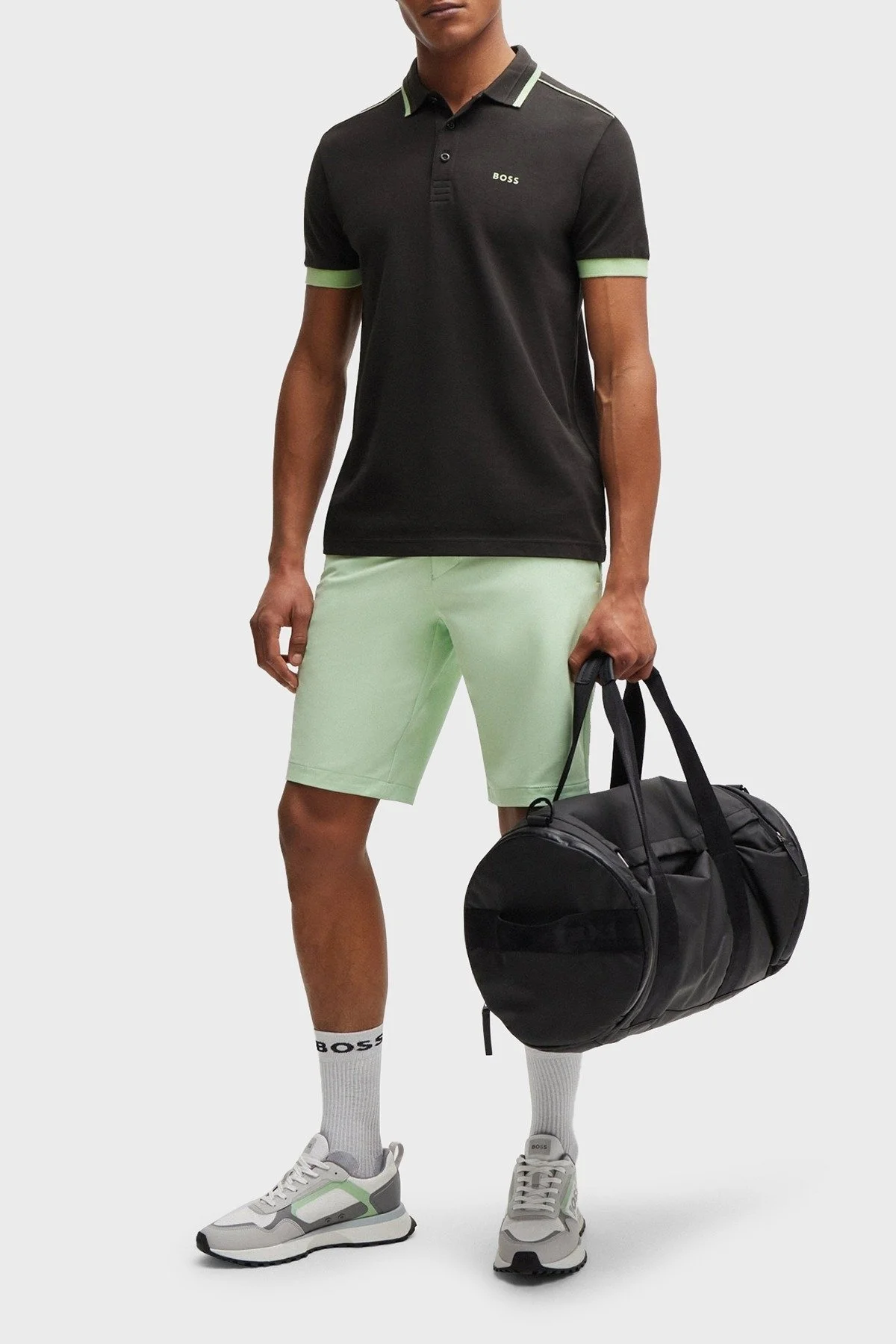 Boss Şeritli % 100 Pamuk Regular Fit Düğmeli Erkek Polo Yaka T Shirt 50512995 016 ANTRASİT - 2