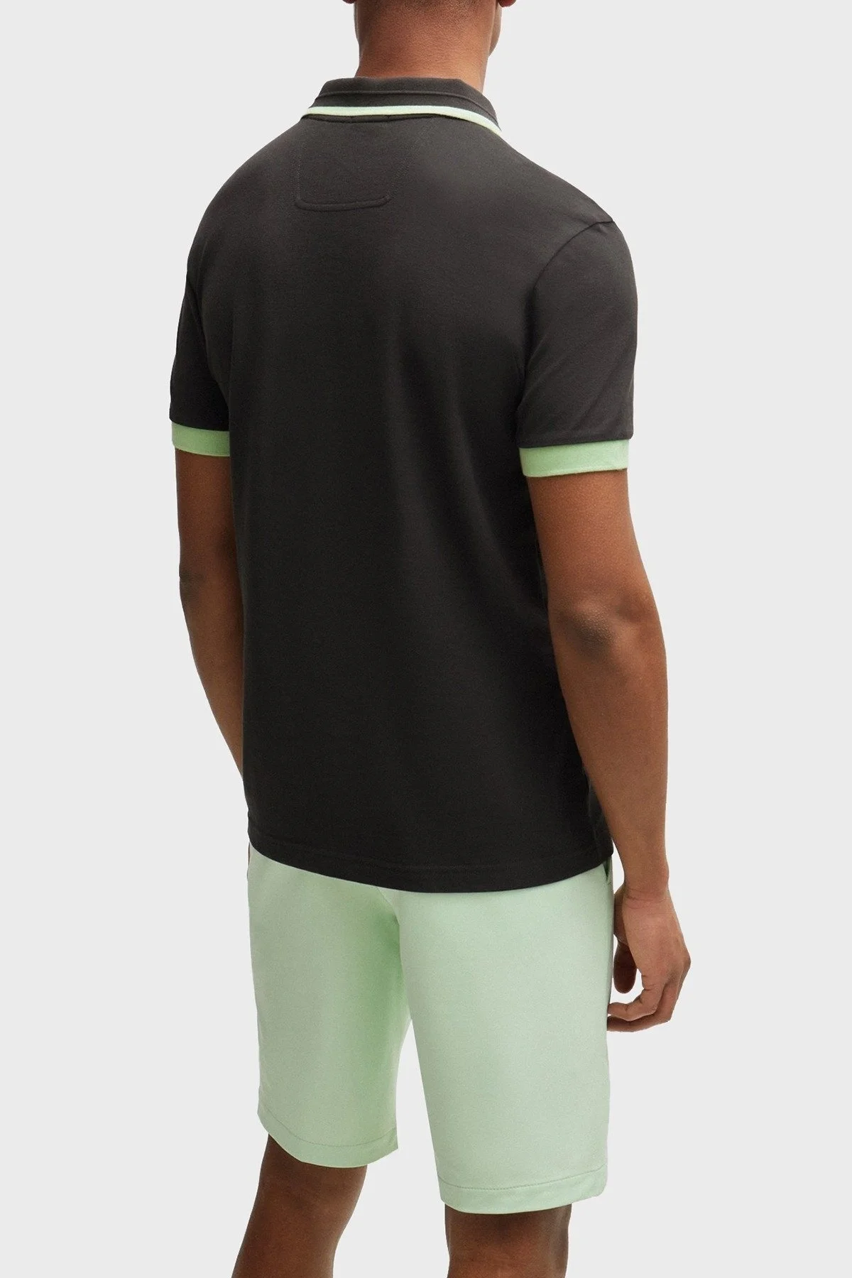 Boss Şeritli % 100 Pamuk Regular Fit Düğmeli Erkek Polo Yaka T Shirt 50512995 016 ANTRASİT - 3