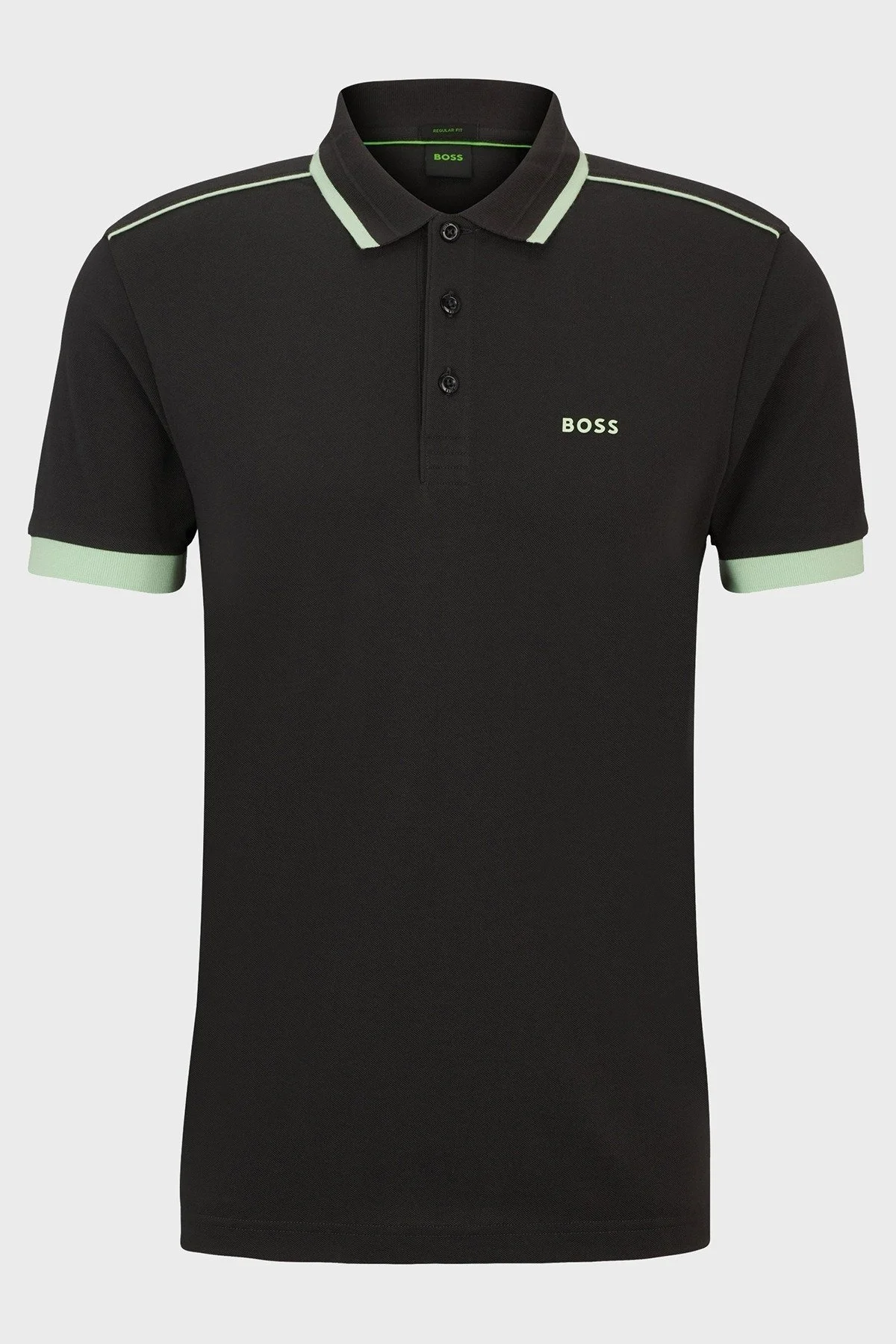 Boss Şeritli % 100 Pamuk Regular Fit Düğmeli Erkek Polo Yaka T Shirt 50512995 016 ANTRASİT - 5