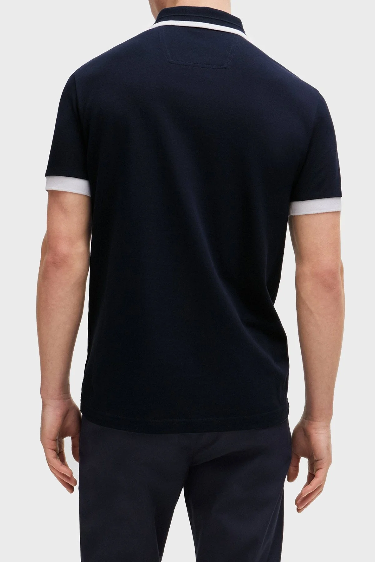 Boss Şeritli % 100 Pamuk Regular Fit Düğmeli Erkek Polo Yaka T Shirt 50512995 402 LACİVERT - 8