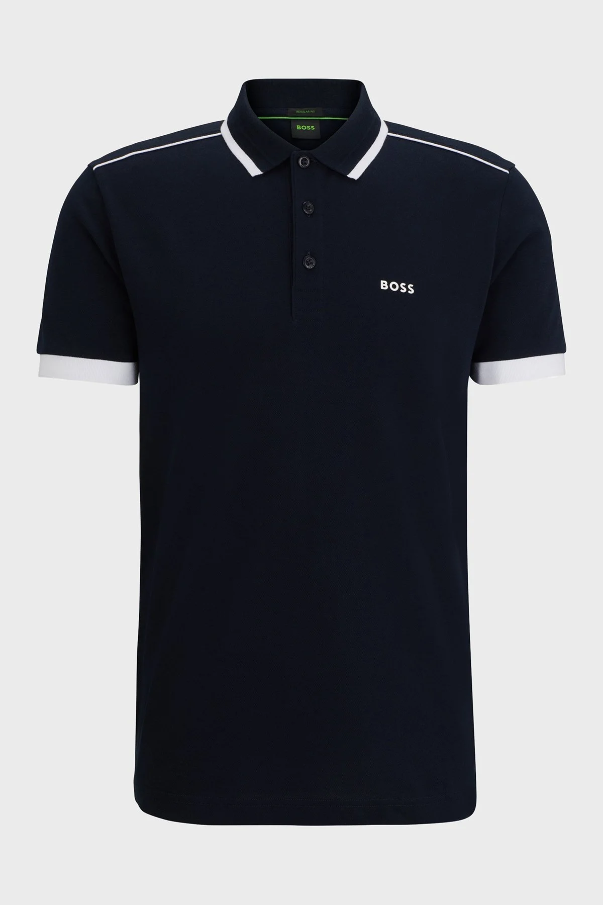 Boss Şeritli % 100 Pamuk Regular Fit Düğmeli Erkek Polo Yaka T Shirt 50512995 402 LACİVERT - 10