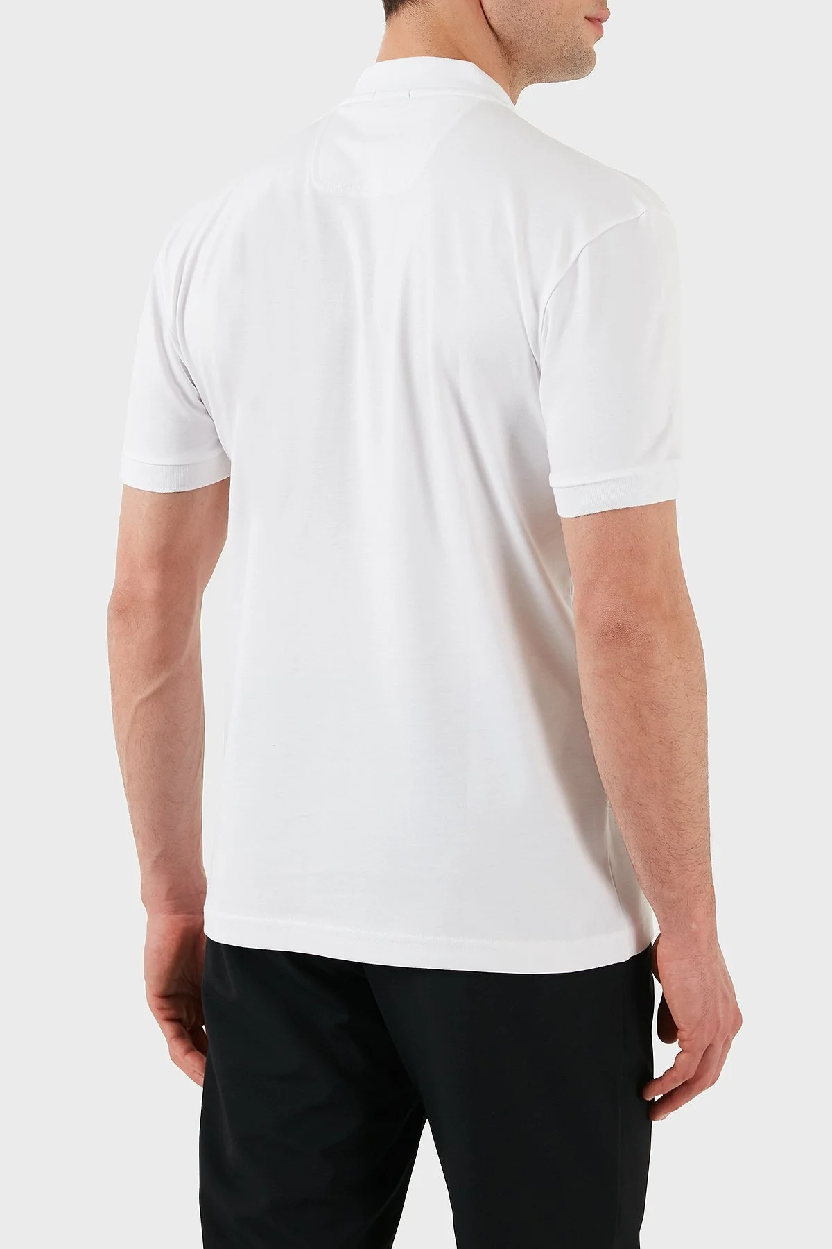 Boss Şeritli % 100 Pamuk Regular Fit Düğmeli Kolej Yaka Erkek T Shirt 50512996 100 BEYAZ - 3