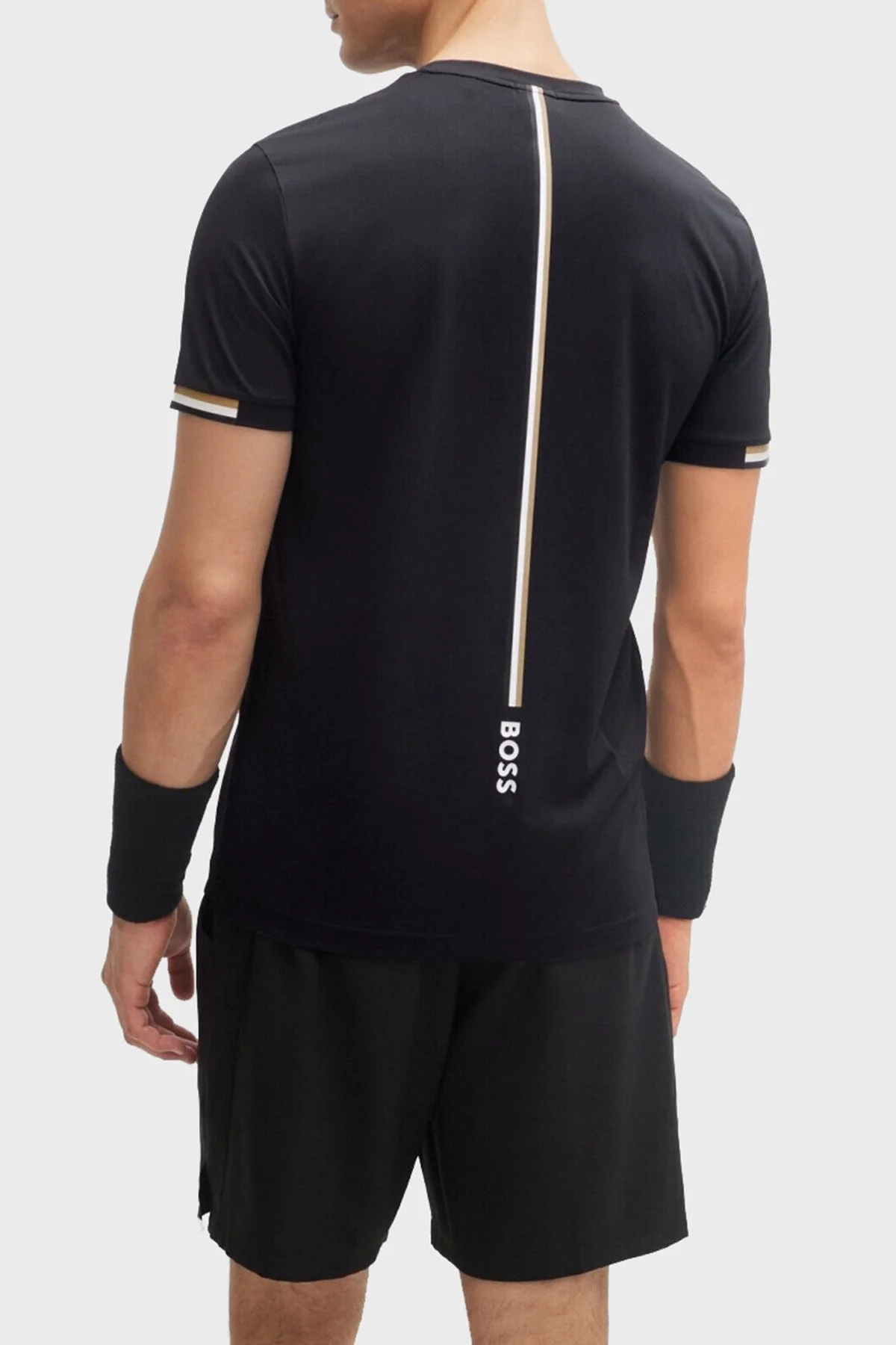 Boss Şeritli Regular Fit Bisiklet Yaka Erkek T Shirt 50506348 001 SİYAH - 2