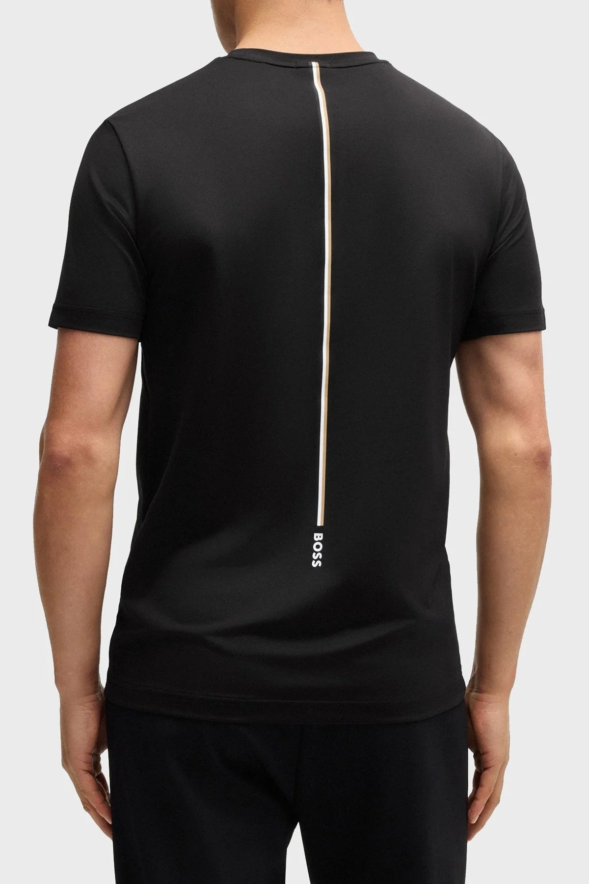 Boss Slim Fit Bisiklet Yaka Logolu Erkek T Shirt 50533794 001 SİYAH - 3