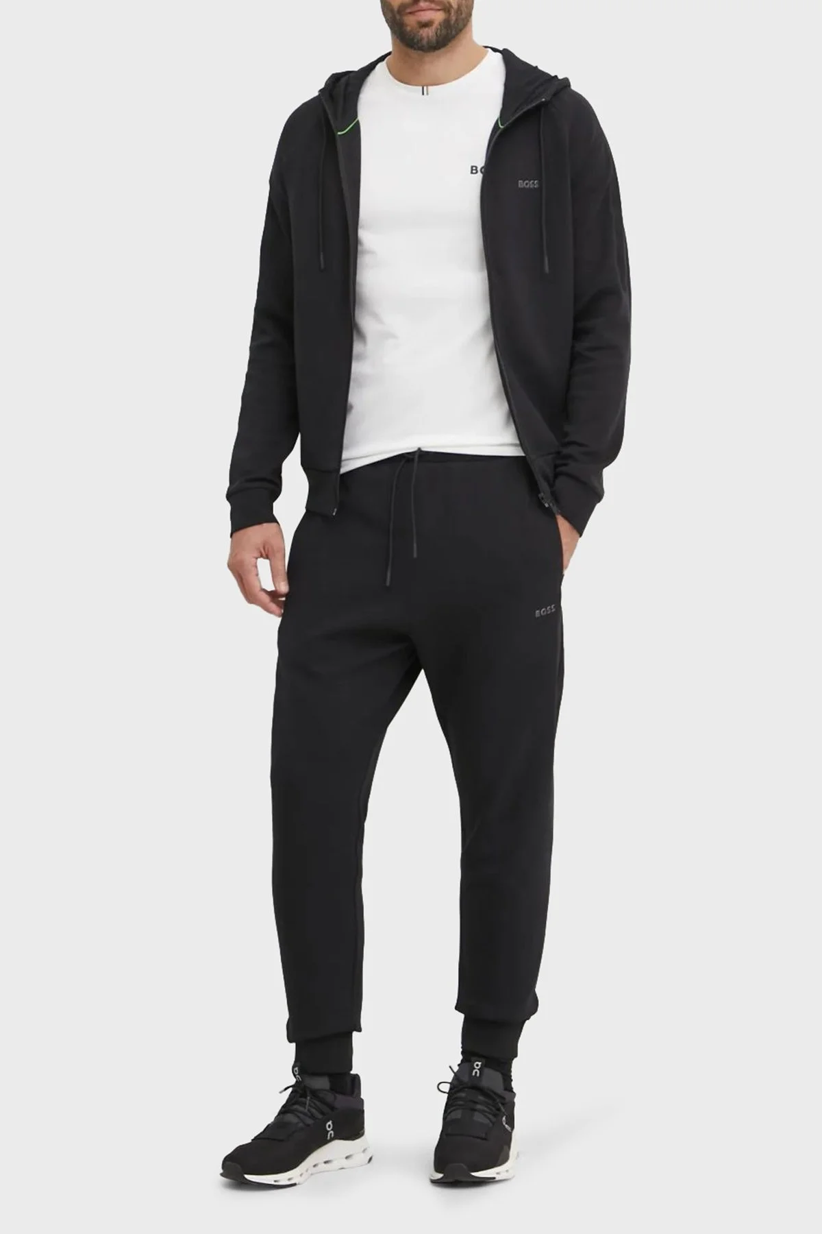 Boss Slim Fit Bisiklet Yaka Logolu Erkek T Shirt 50533794 100 BEYAZ - 2