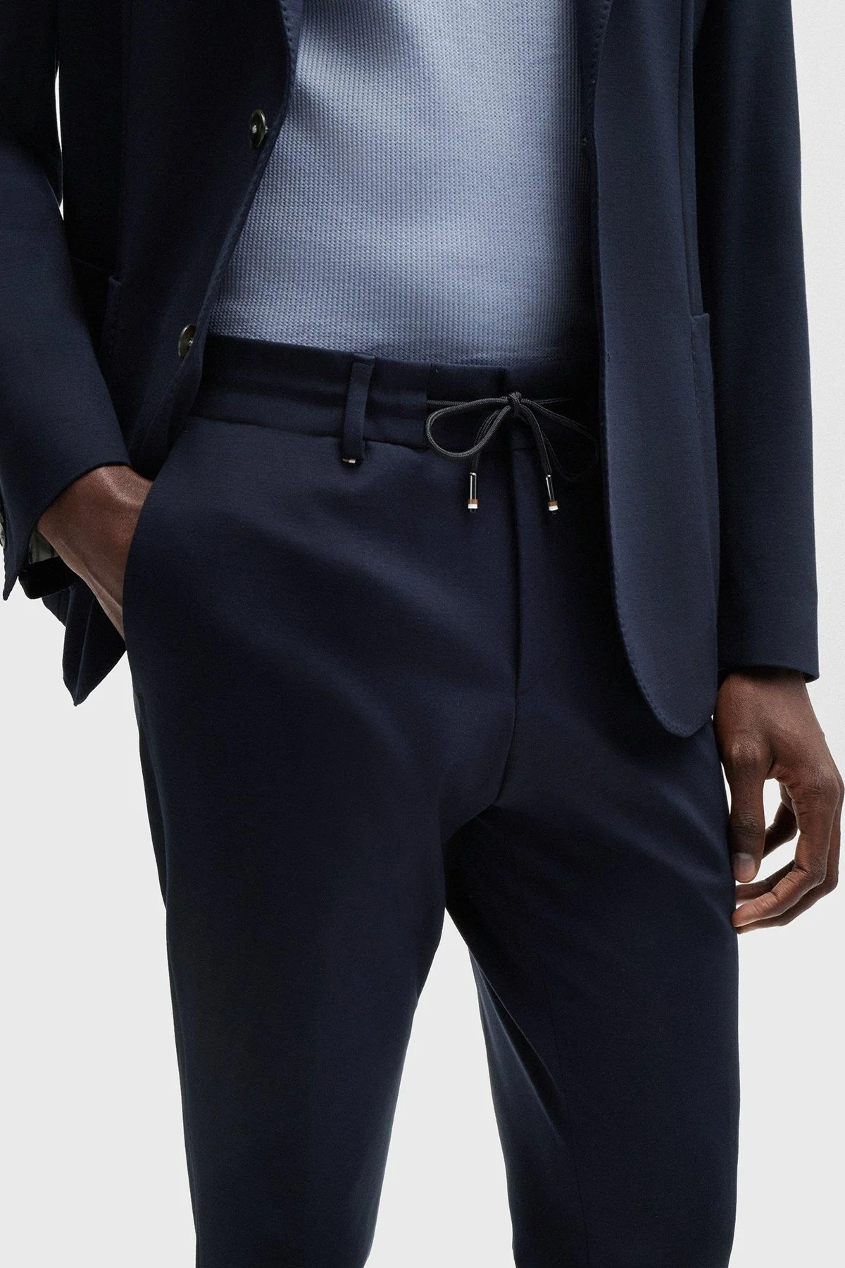 Boss Slim Fit Dar Paça Erkek Pantolon 50521643 404 LACİVERT - 8