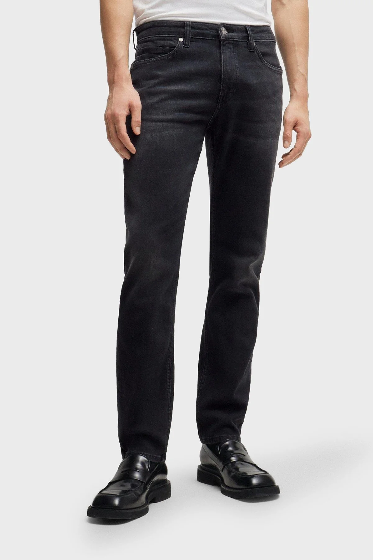 Boss Slim Fit Dar Paça Jeans Erkek Kot Pantolon 50524034 019 SİYAH - 1