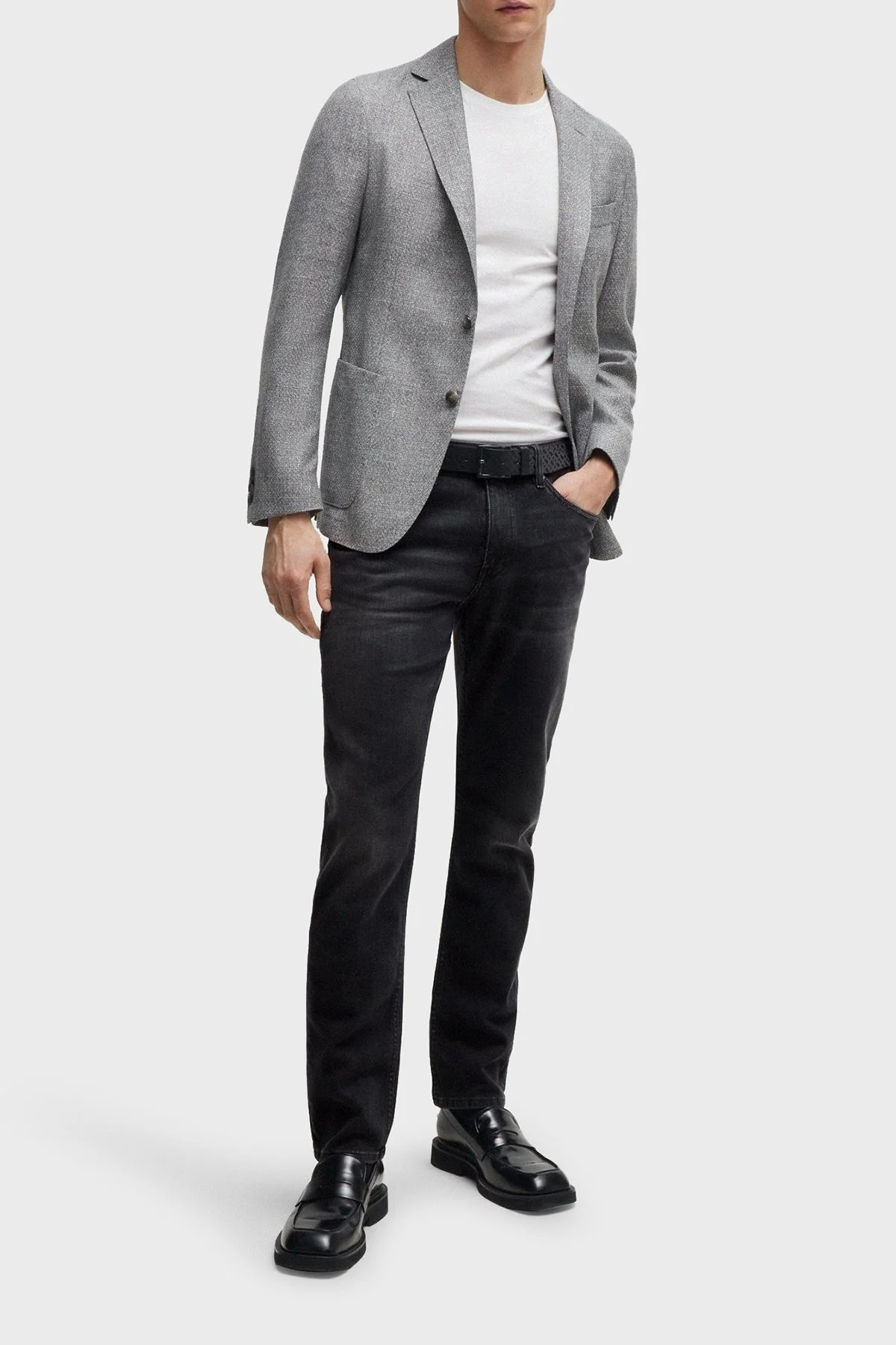 Boss Slim Fit Dar Paça Jeans Erkek Kot Pantolon 50524034 019 SİYAH - 2