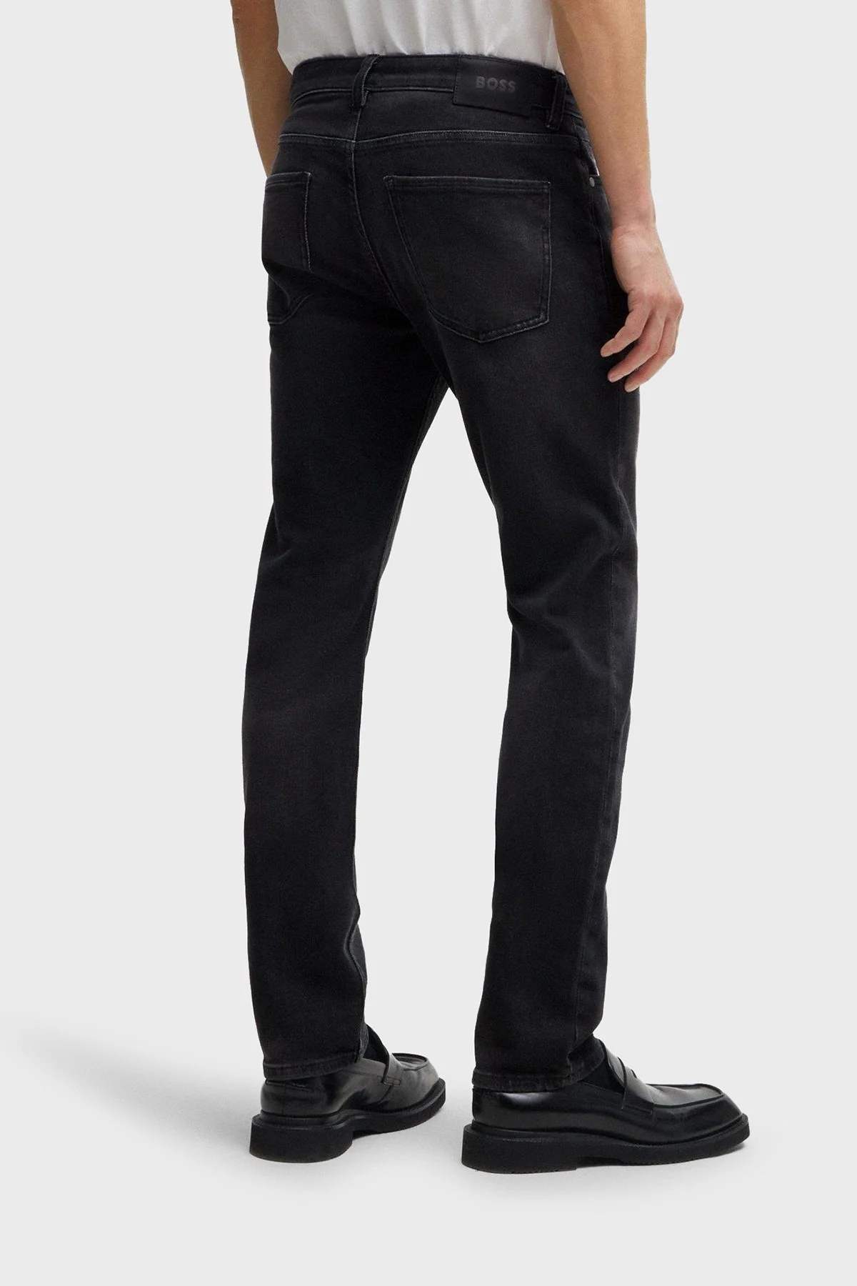 Boss Slim Fit Dar Paça Jeans Erkek Kot Pantolon 50524034 019 SİYAH - 3