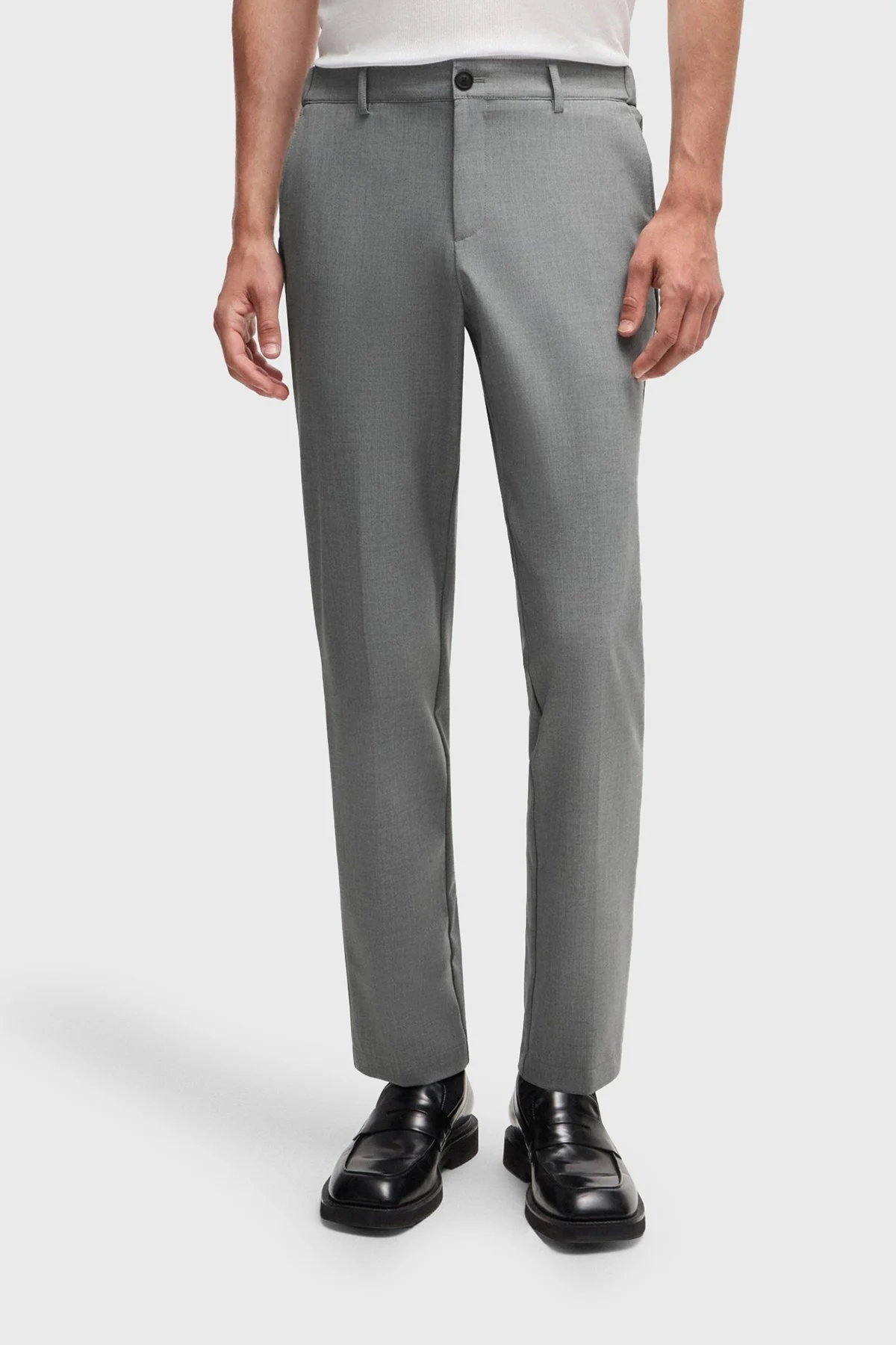 Boss Slim Fit Esnek Erkek Pantolon 50521051 041 GRİ - 7