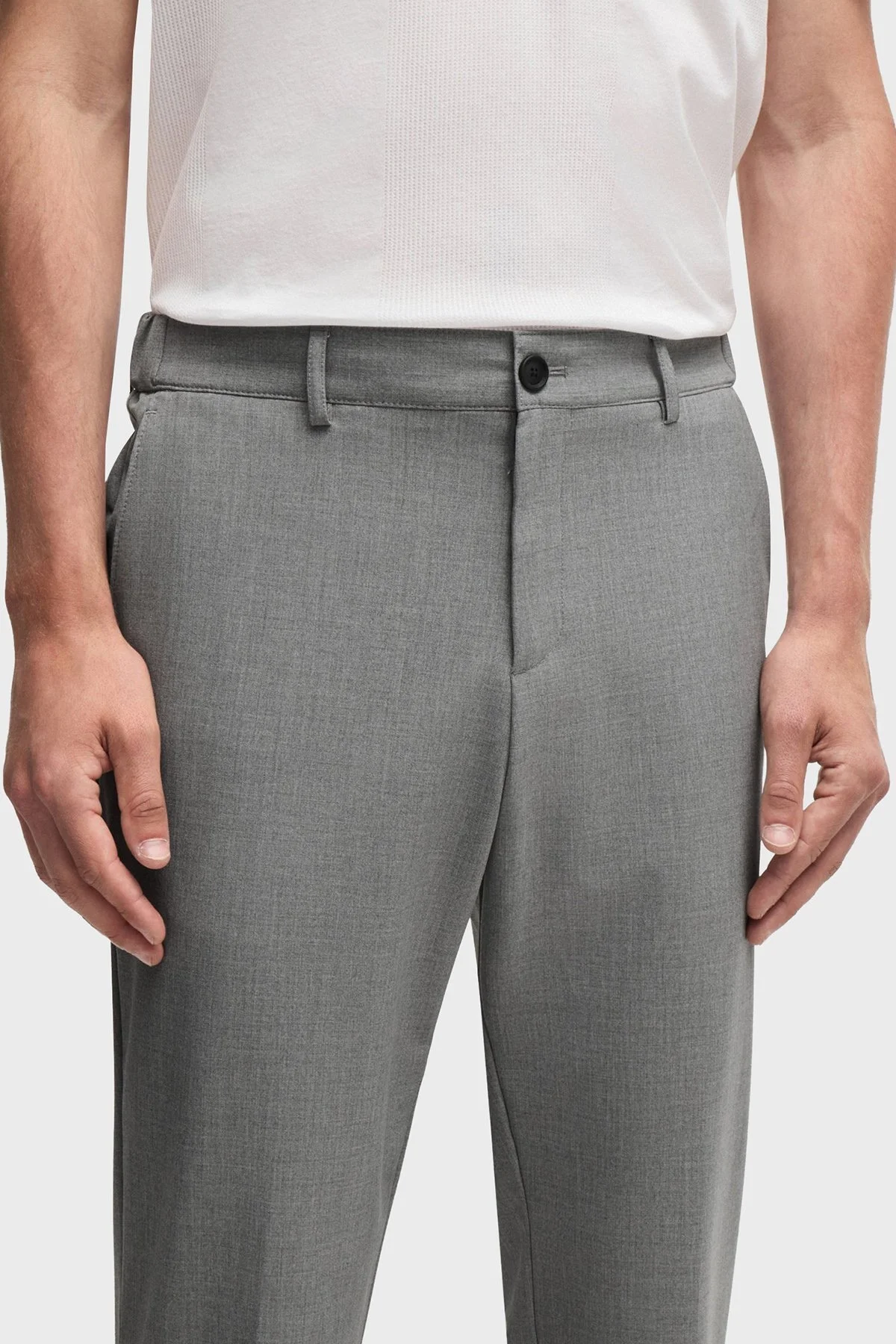 Boss Slim Fit Esnek Erkek Pantolon 50521051 041 GRİ - 10