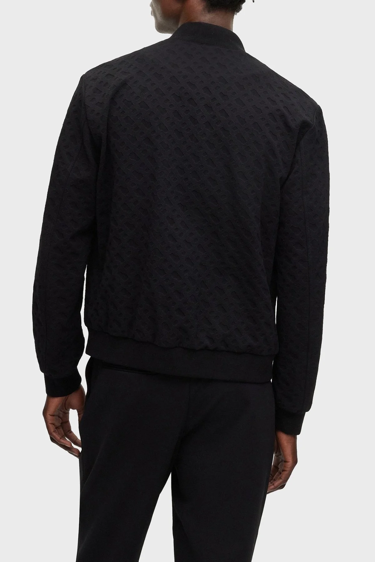 Boss Slim Fit Fermuarlı Spor Bomber Erkek Ceket 50497294 001 SİYAH - 2