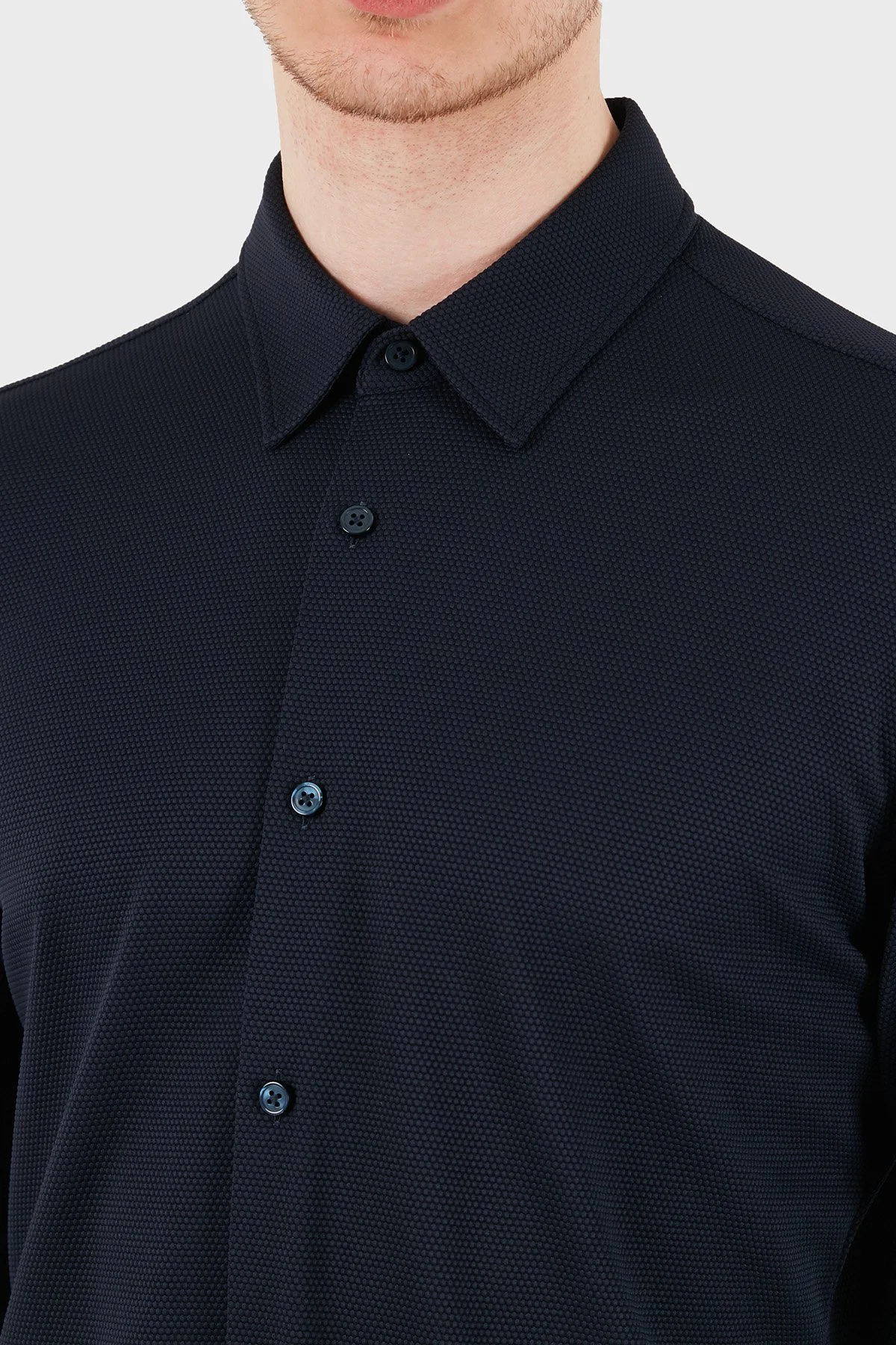 Boss Slim Fit Klasik Yaka Uzun Kollu Erkek Gömlek 50556948 404 LACİVERT - 6
