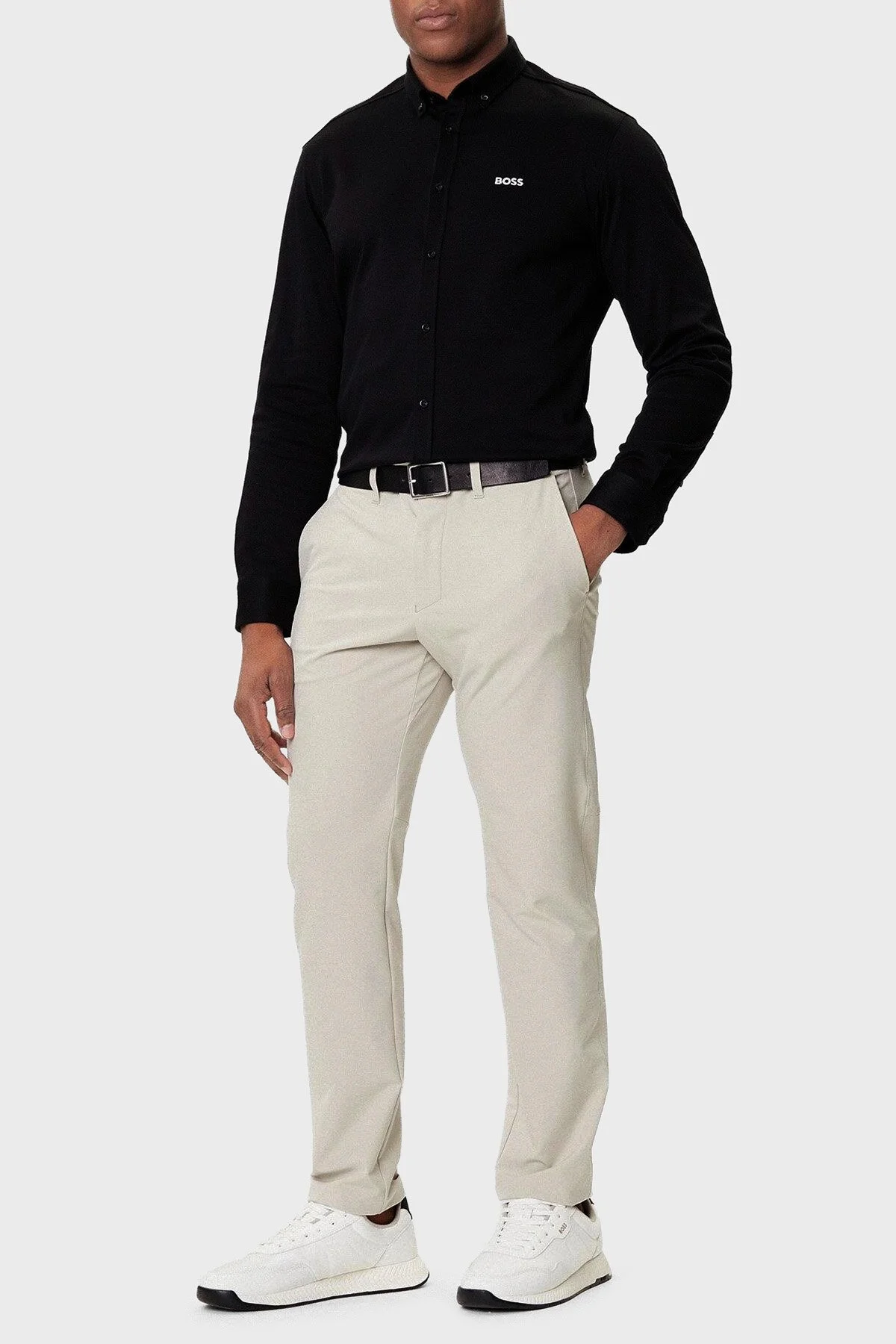 Boss Slim Fit Logolu Normal Bel Daralan Paça Erkek Pantolon 50534303 271 GRİ - 2