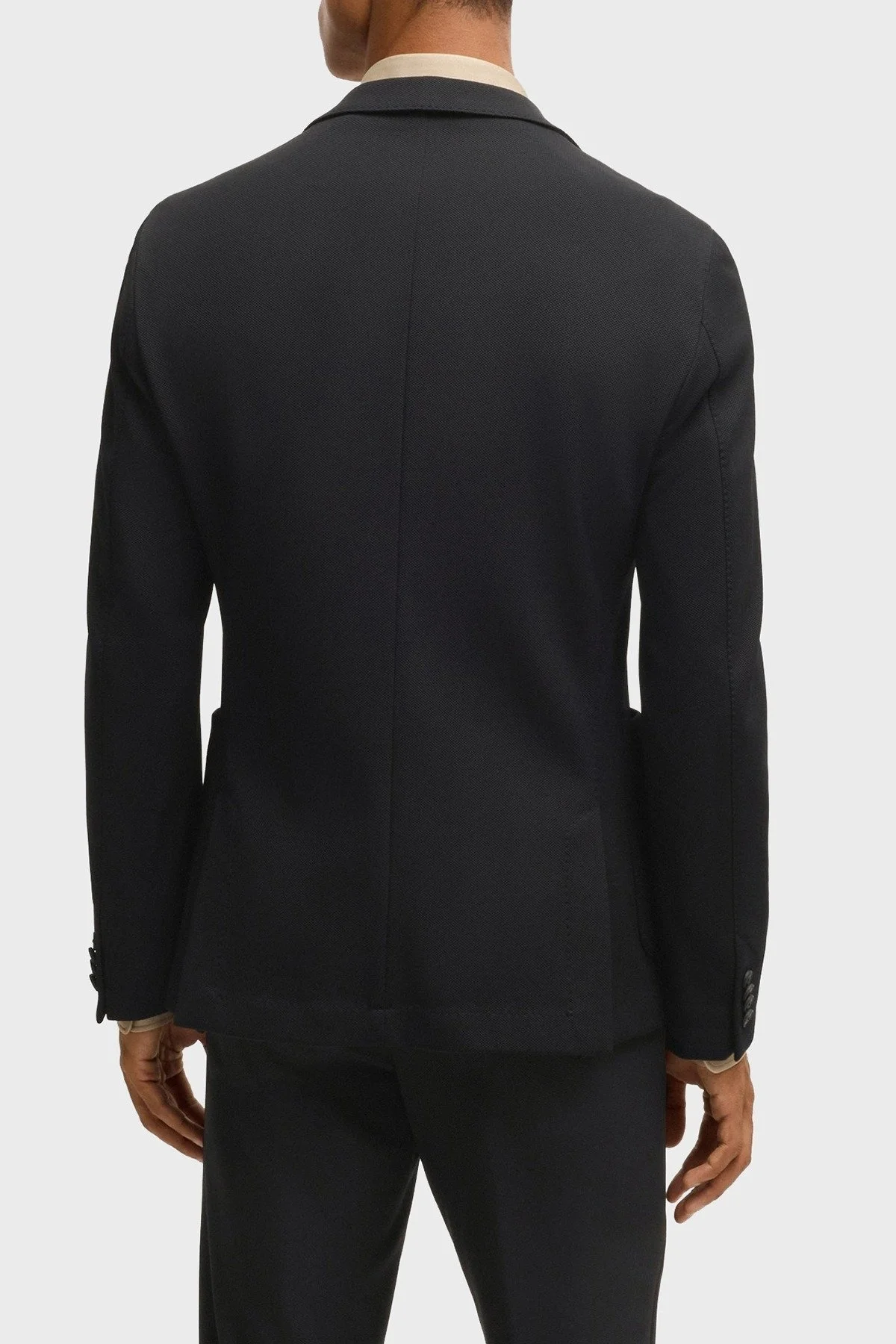 Boss Slim Fit Mono Yaka Klasik Erkek Ceket 50535083 001 SİYAH - 3