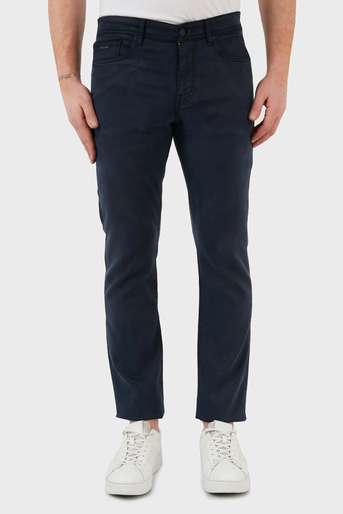 Boss Slim Fit Normal Bel Dar Paça Erkek Pamuklu Pantolon 50463410 404 LACİVERT - 2