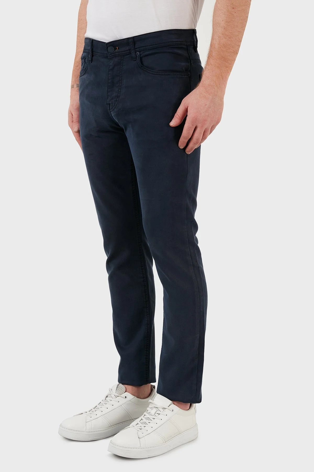 Boss Slim Fit Normal Bel Dar Paça Erkek Pamuklu Pantolon 50463410 404 LACİVERT - 3