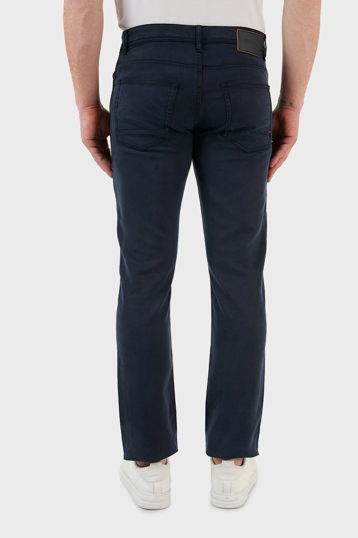 Boss Slim Fit Normal Bel Dar Paça Erkek Pamuklu Pantolon 50463410 404 LACİVERT - 6