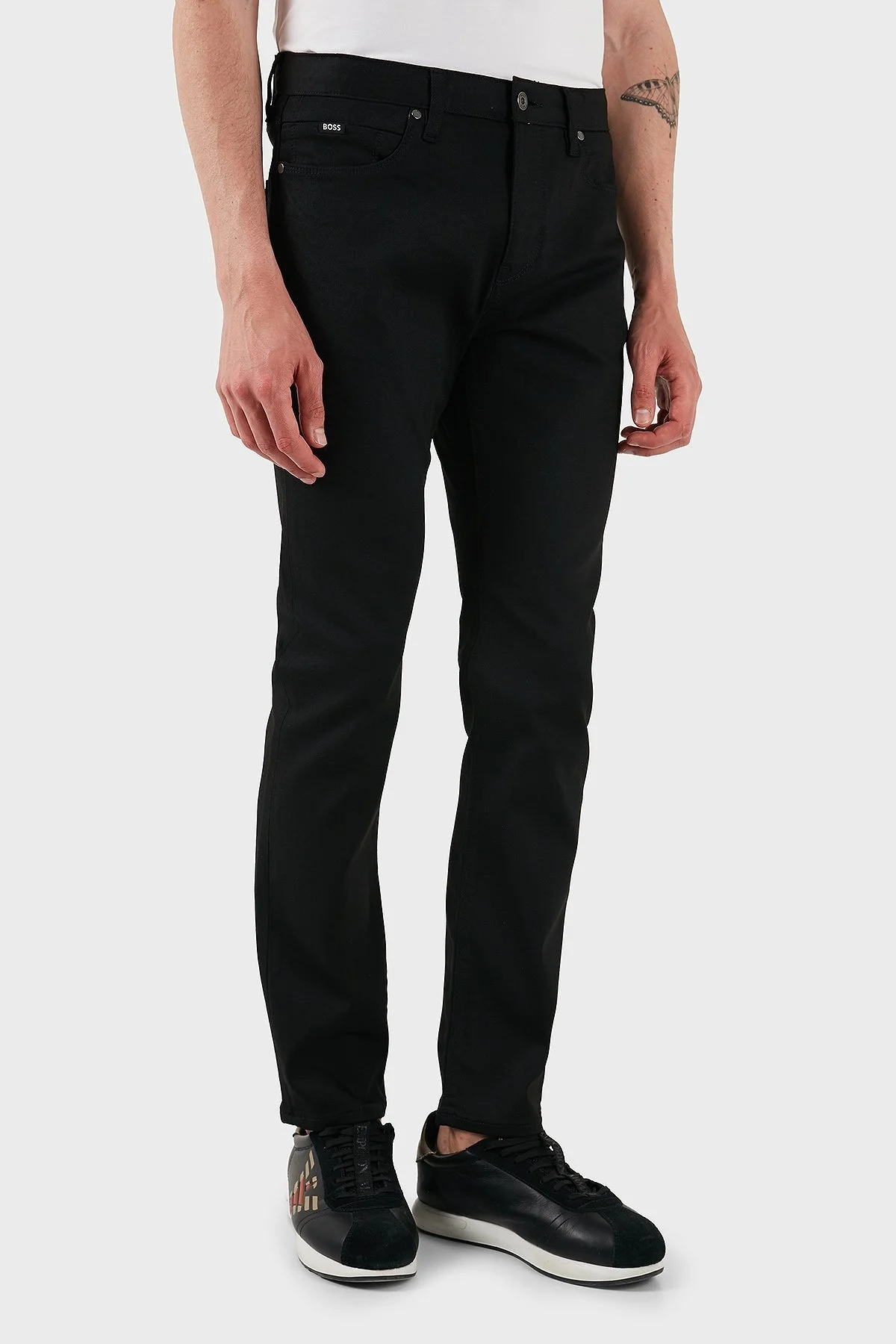 Boss Slim Fit Normal Bel Dar Paça Jeans Erkek Kot Pantolon 50542723 003 SİYAH - 4