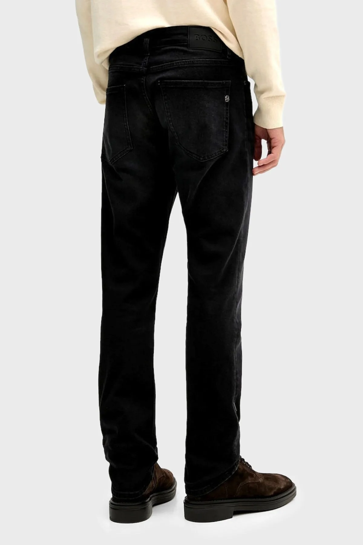 Boss Slim Fit Normal Bel Dar Paça Jeans Erkek Kot Pantolon 50546919 002 SİYAH - 3