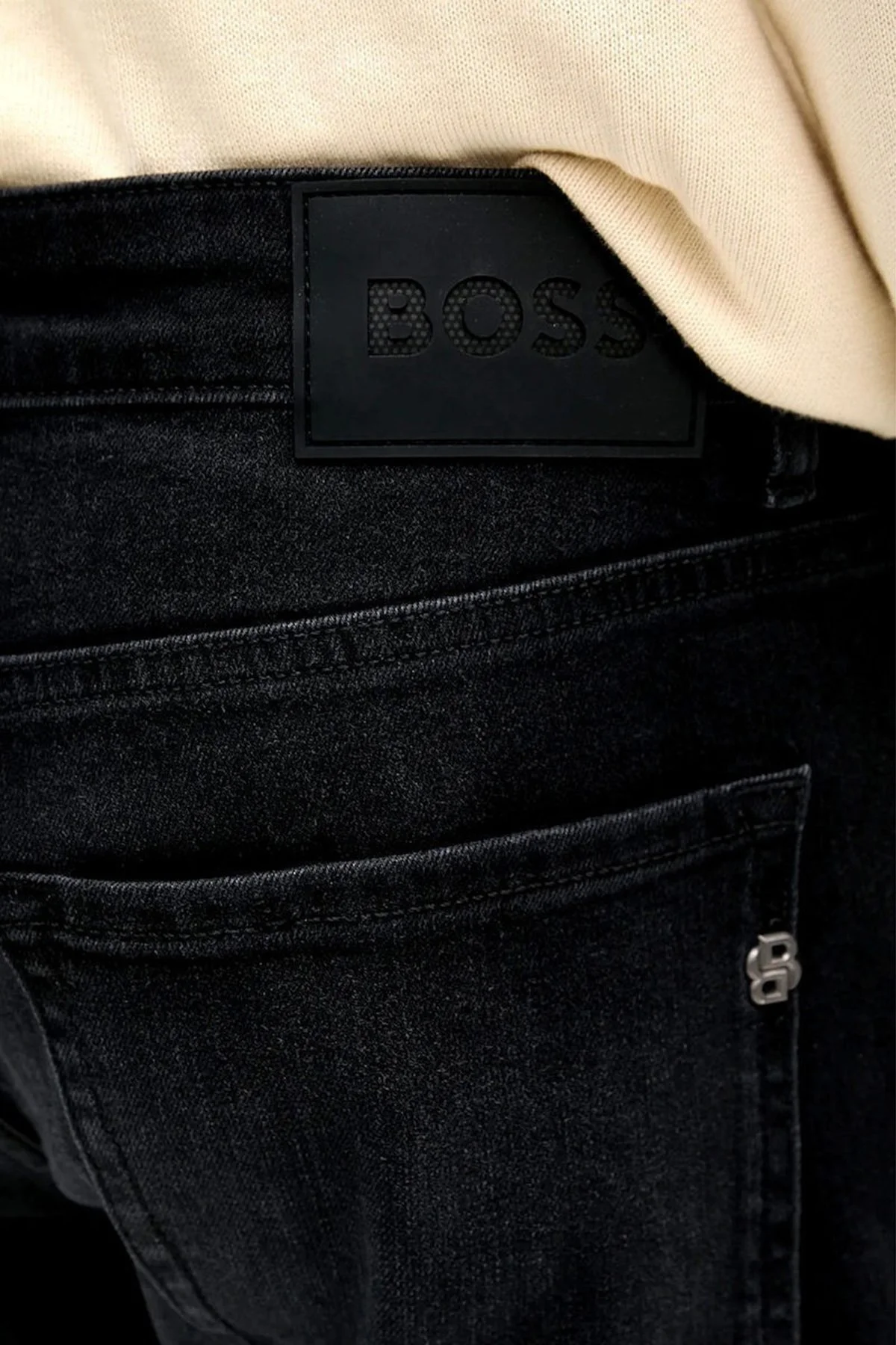 Boss Slim Fit Normal Bel Dar Paça Jeans Erkek Kot Pantolon 50546919 002 SİYAH - 4