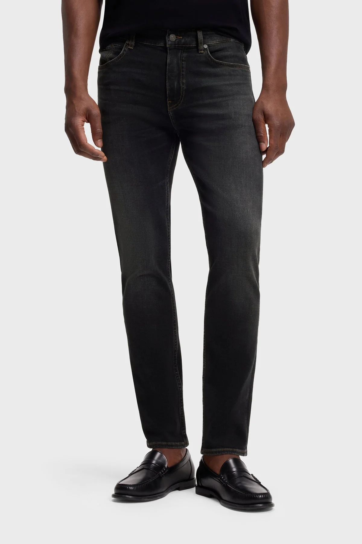 Boss Slim Fit Normal Bel Dar Paça Jeans Erkek Kot Pantolon 50564384 009 Siyah - 1